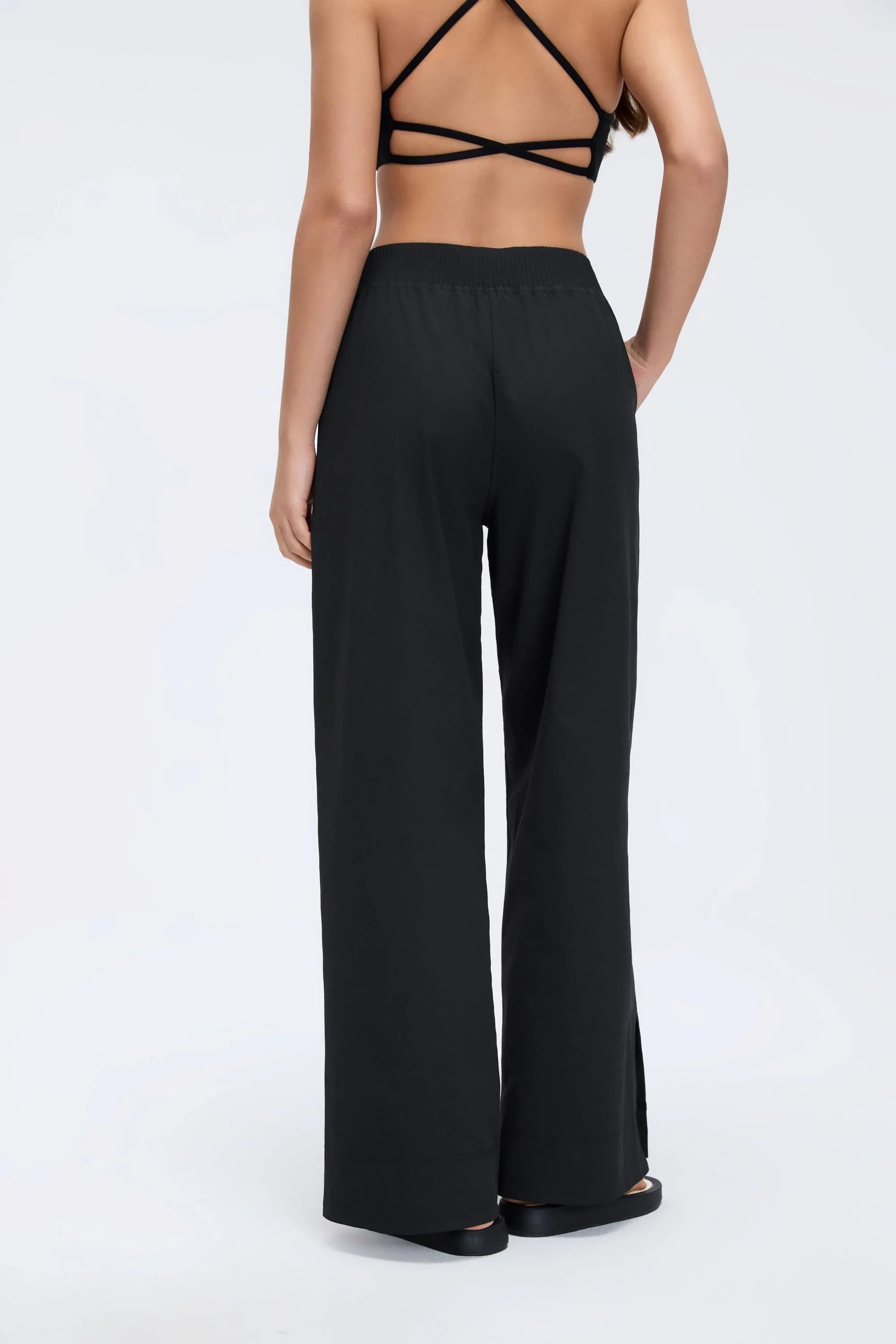 High-Waist Wide-Leg Lounge Pants