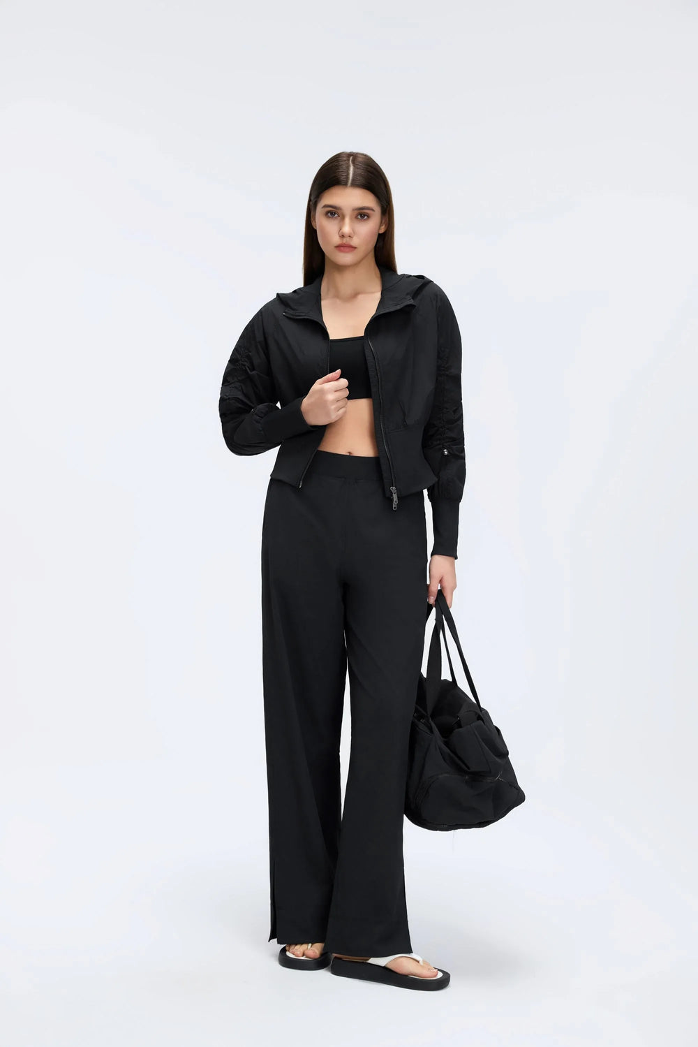 High-Waist Wide-Leg Lounge Pants