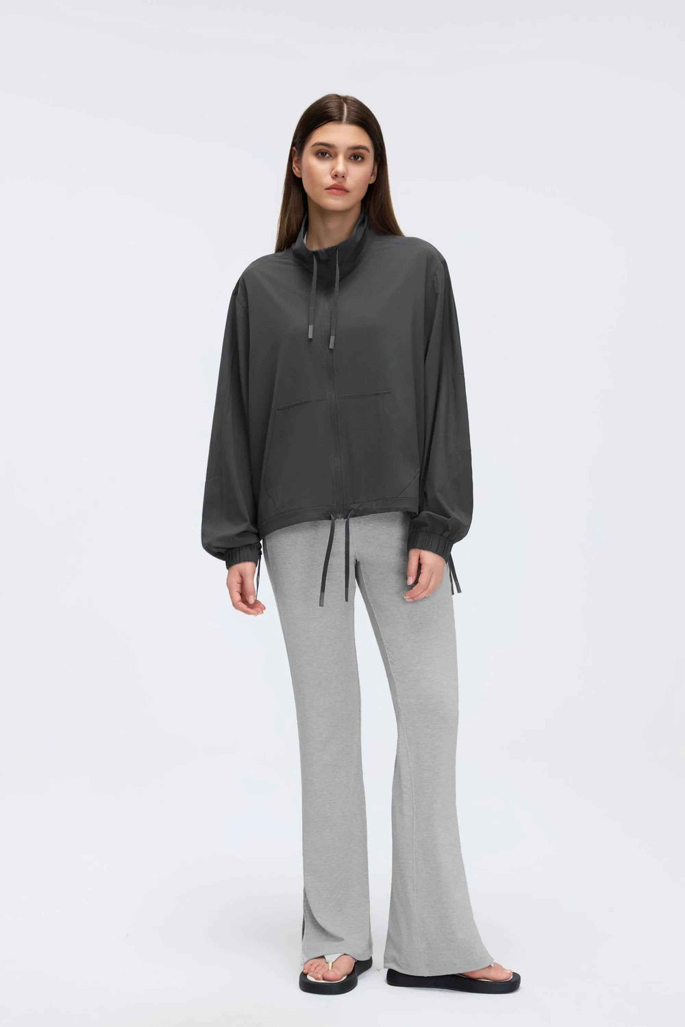 Spring Stand-Collar Relaxed Jacket