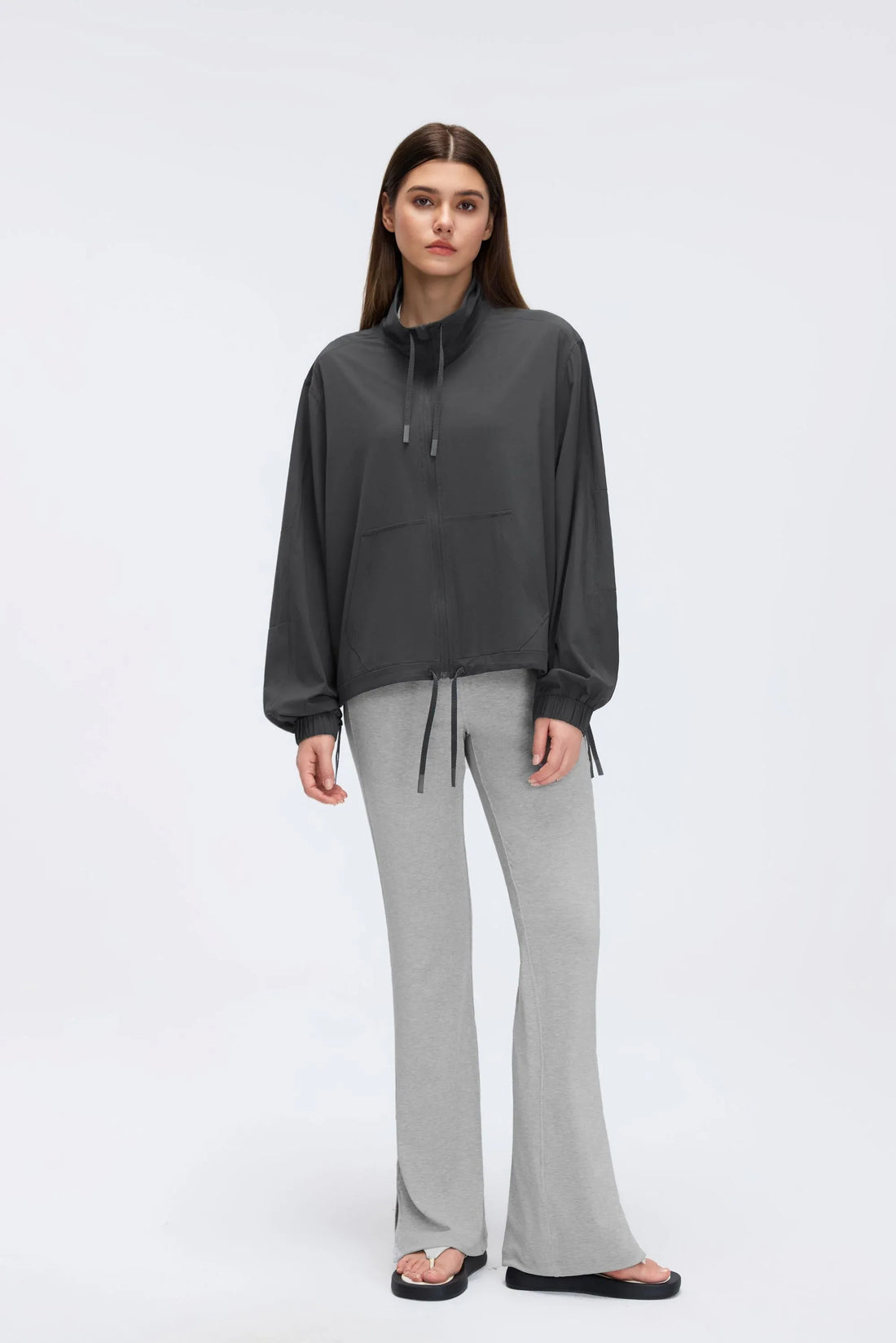 Spring Stand-Collar Relaxed Jacket