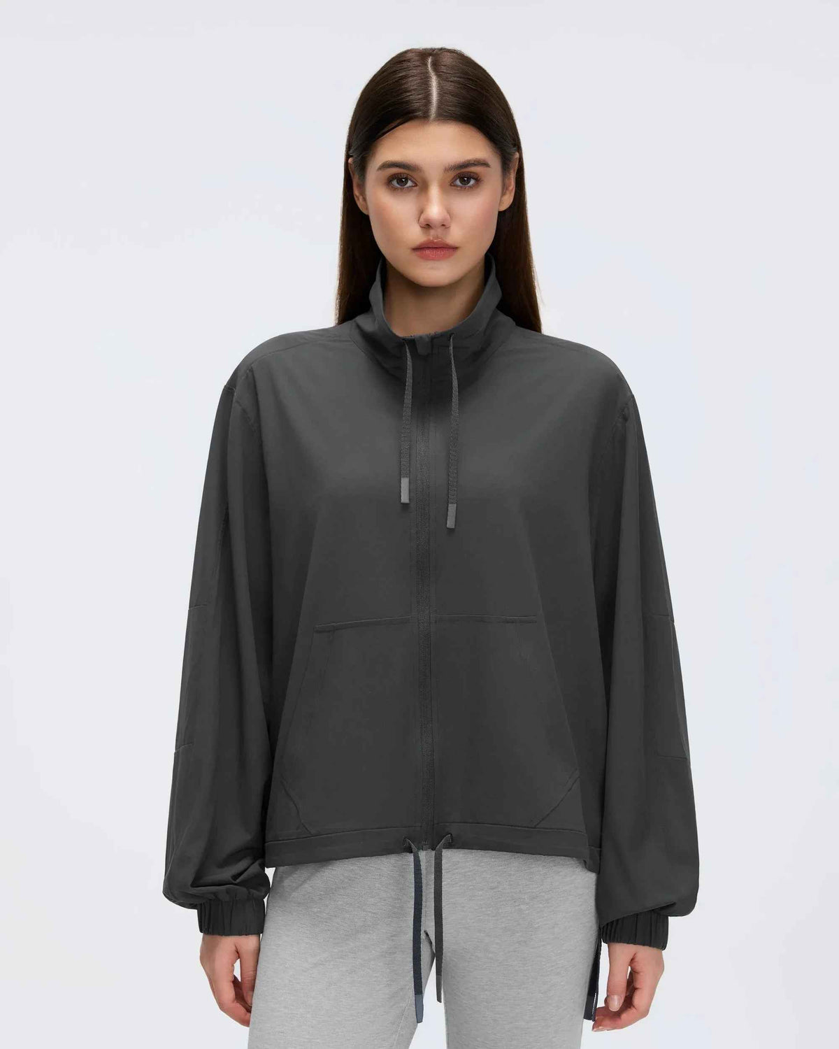 Spring Stand-Collar Relaxed Jacket