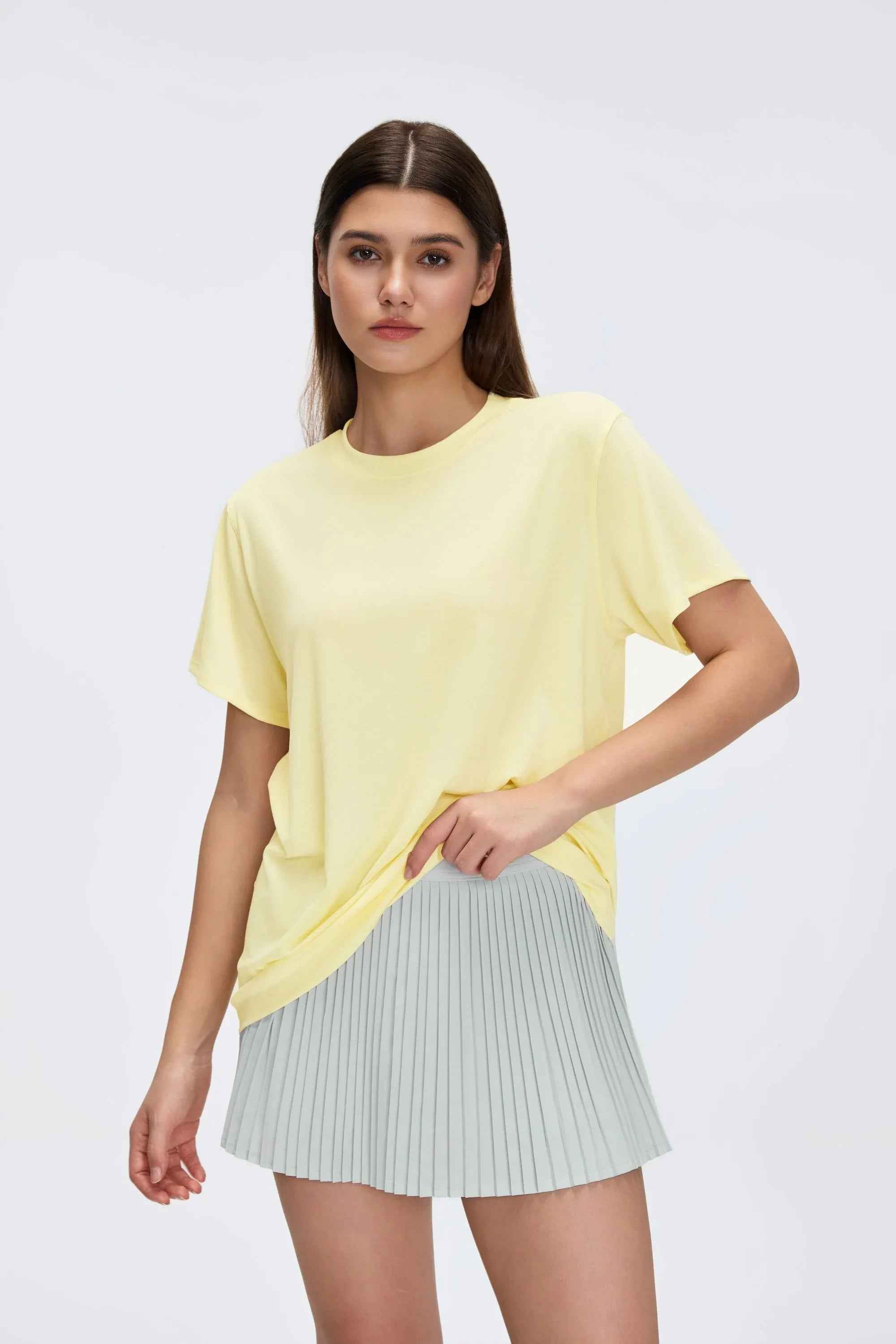 Breathable Solid Color Workout Tee
