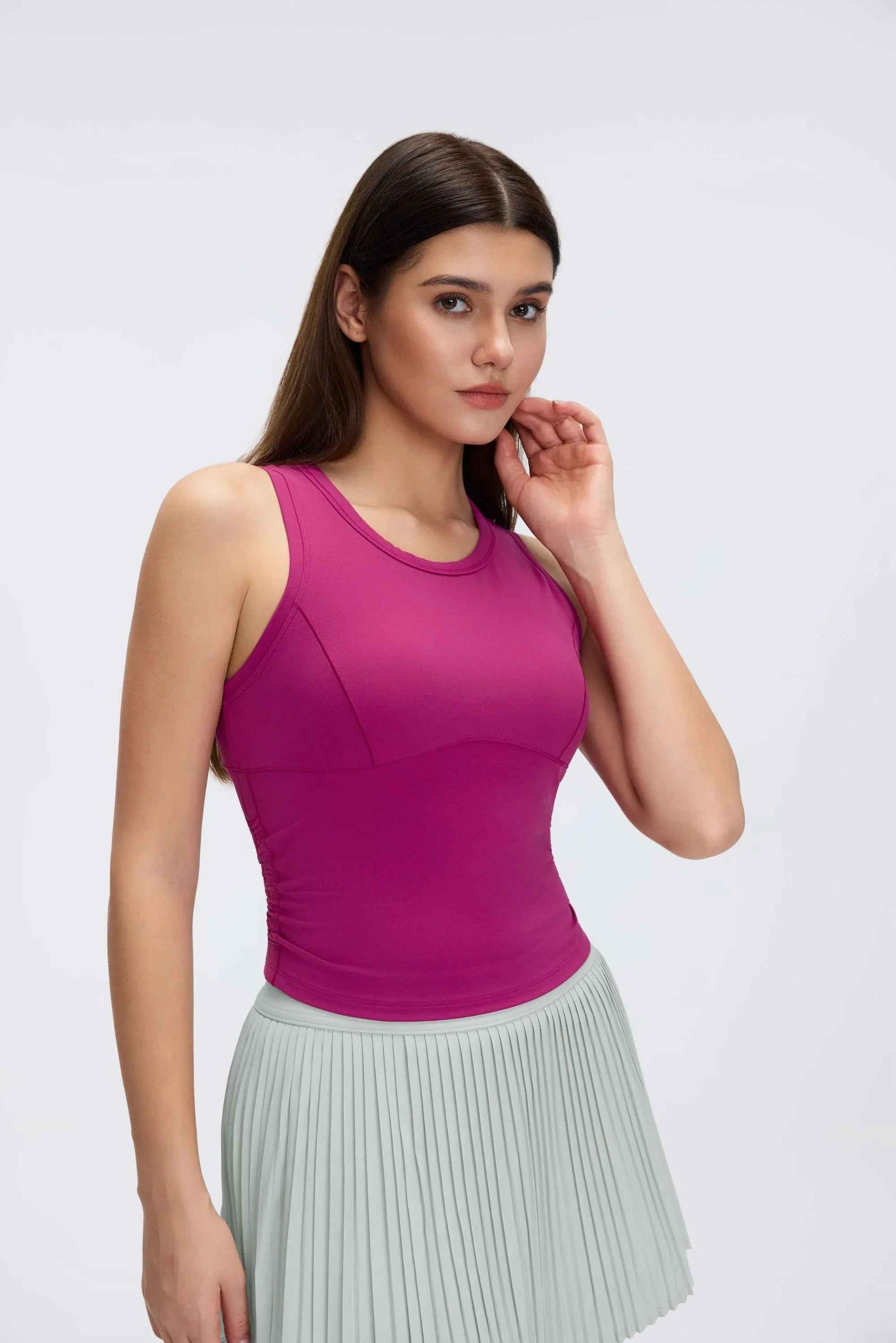 Sleeveless Built-in Bra Training Tank