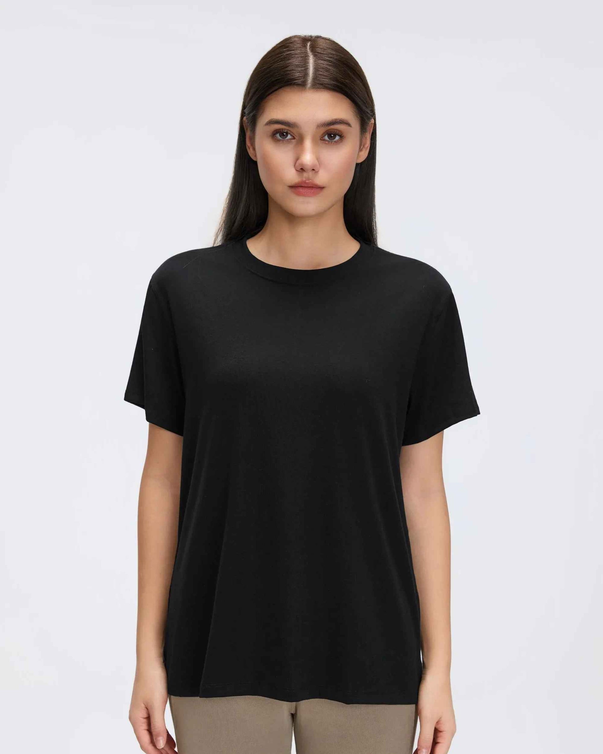 Breathable Solid Color Workout Tee