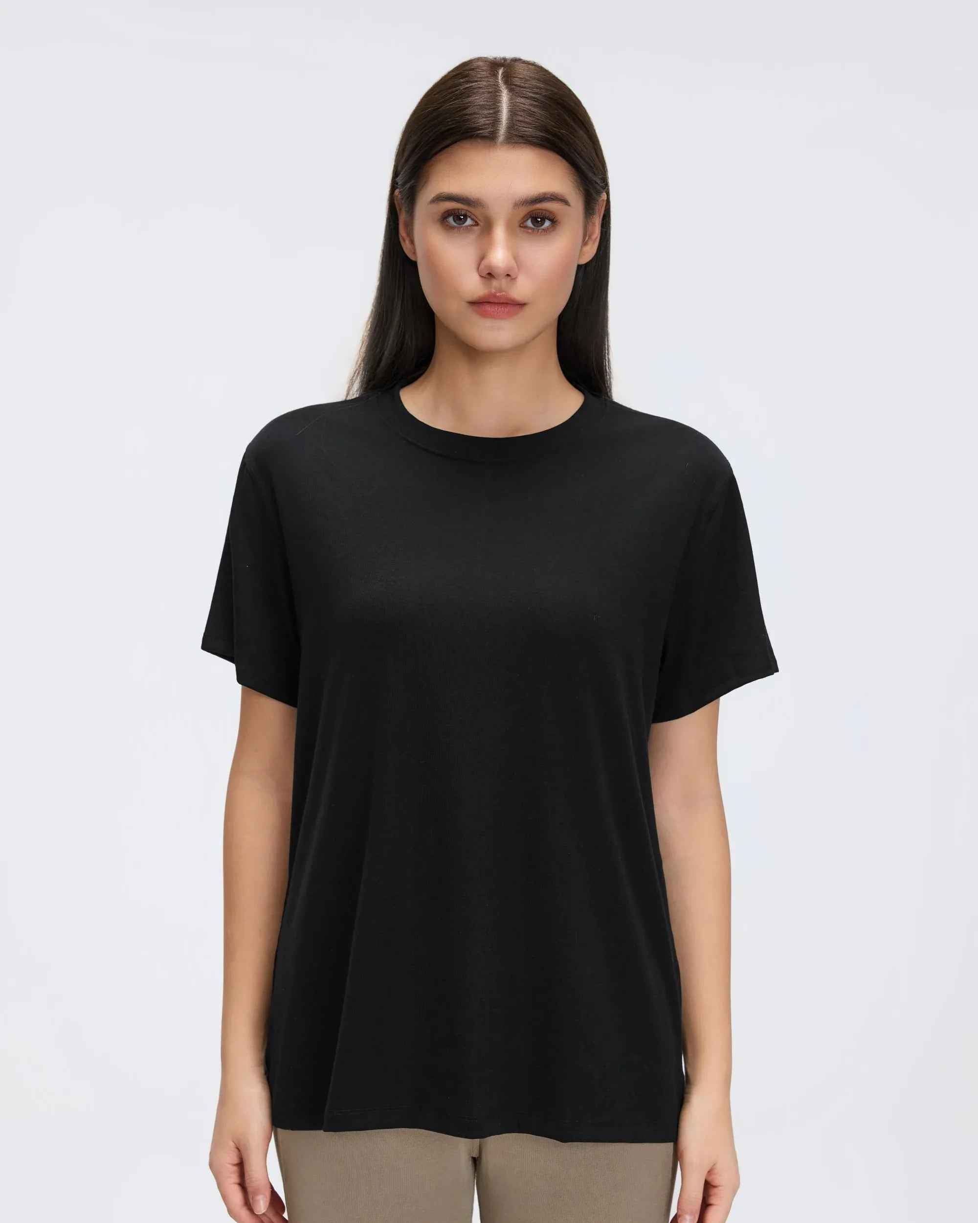 Breathable Solid Color Workout Tee