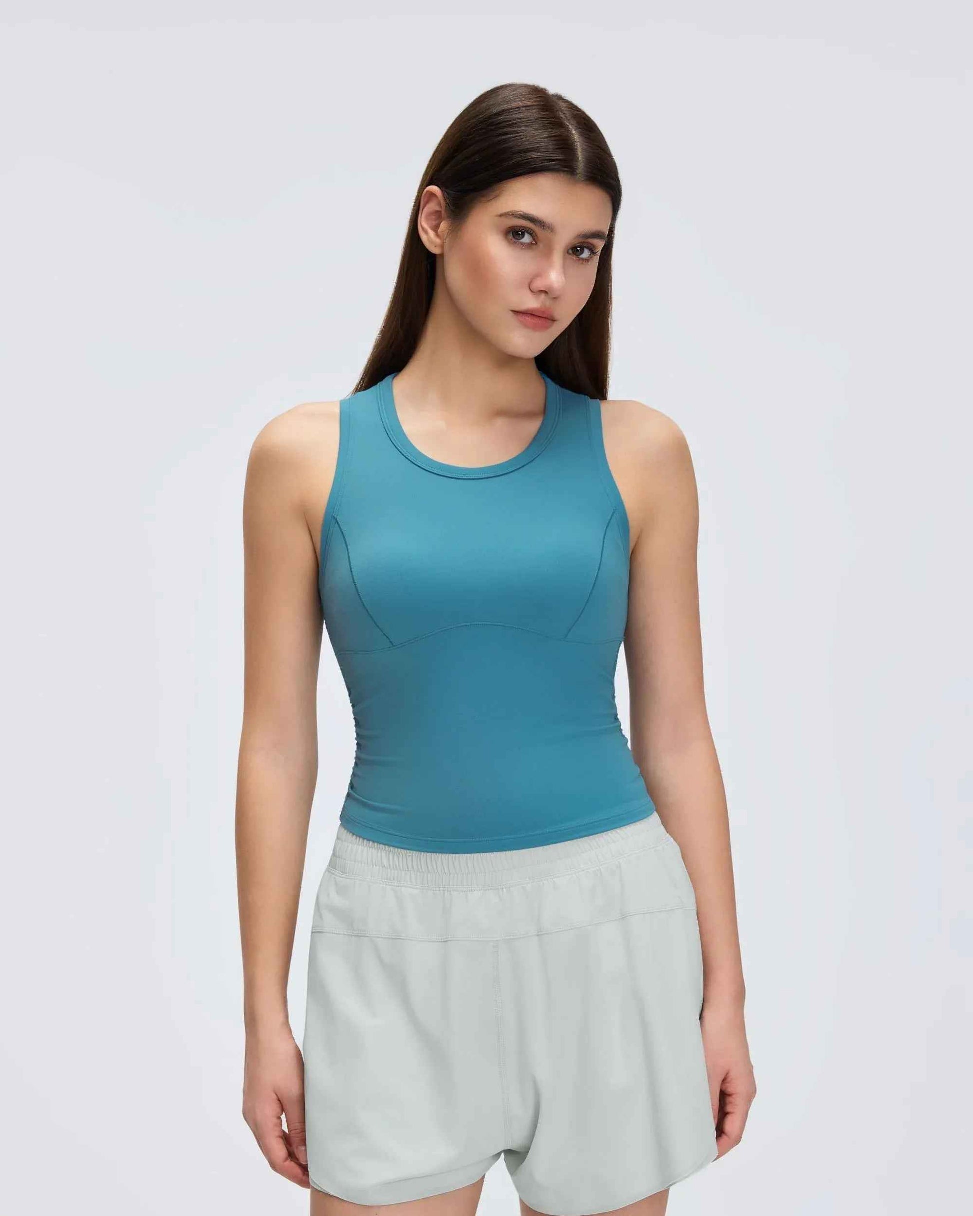 Sleeveless Built-in Bra Training Tank