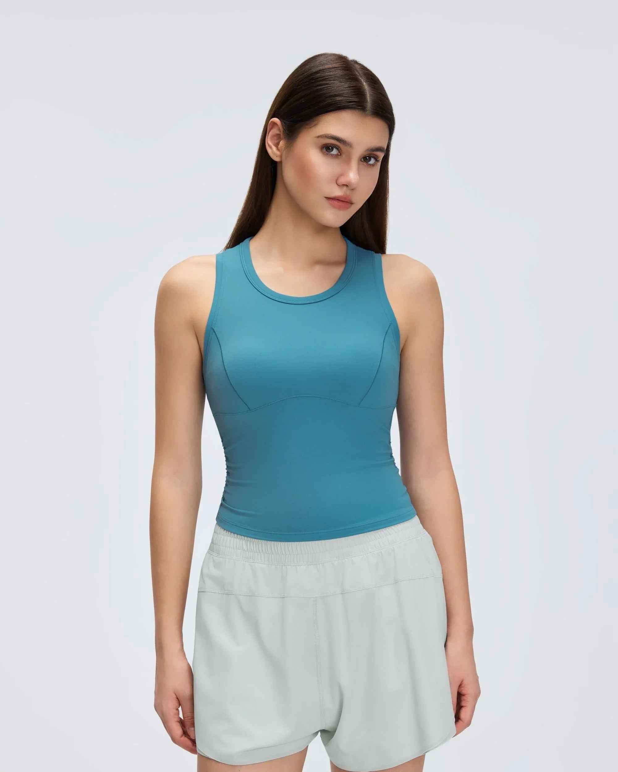 Sleeveless Built-in Bra Training Tank