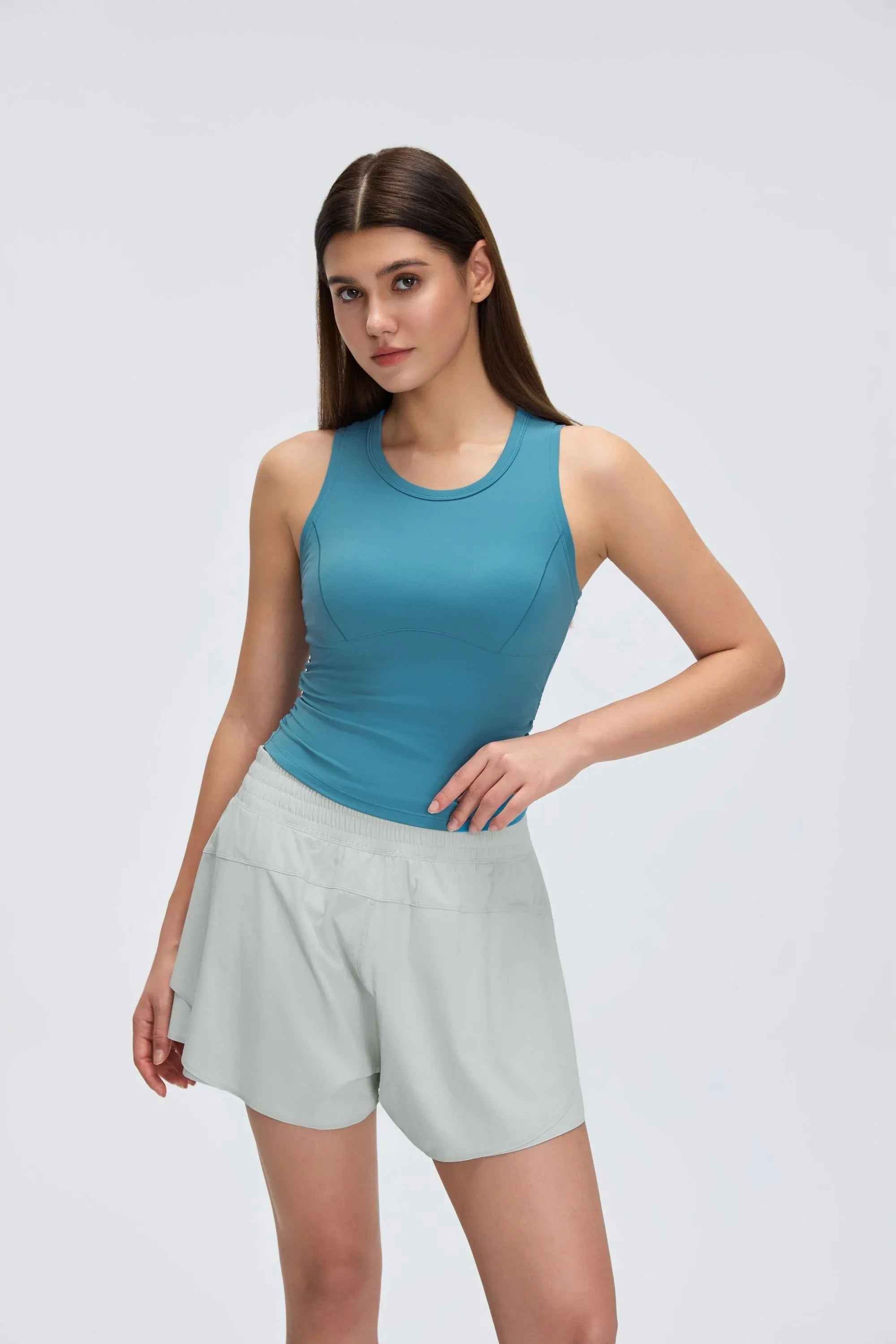 Sleeveless Built-in Bra Training Tank