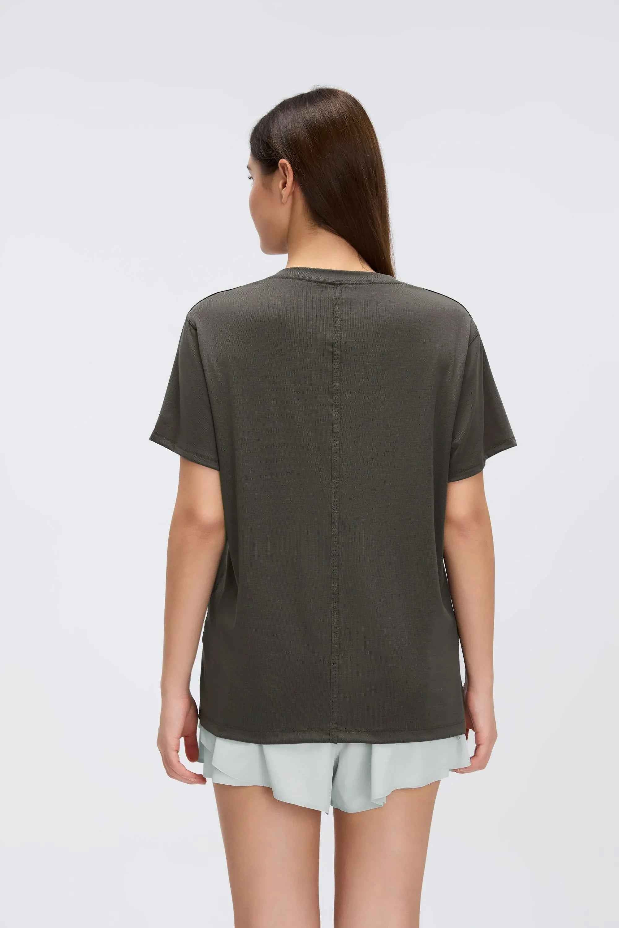 Breathable Solid Color Workout Tee