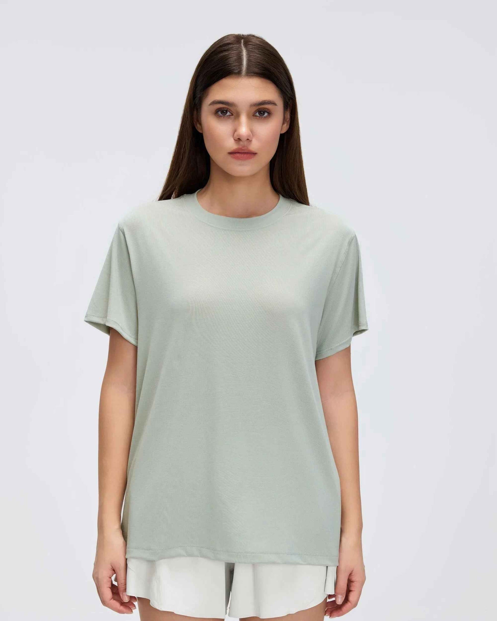 Breathable Solid Color Workout Tee