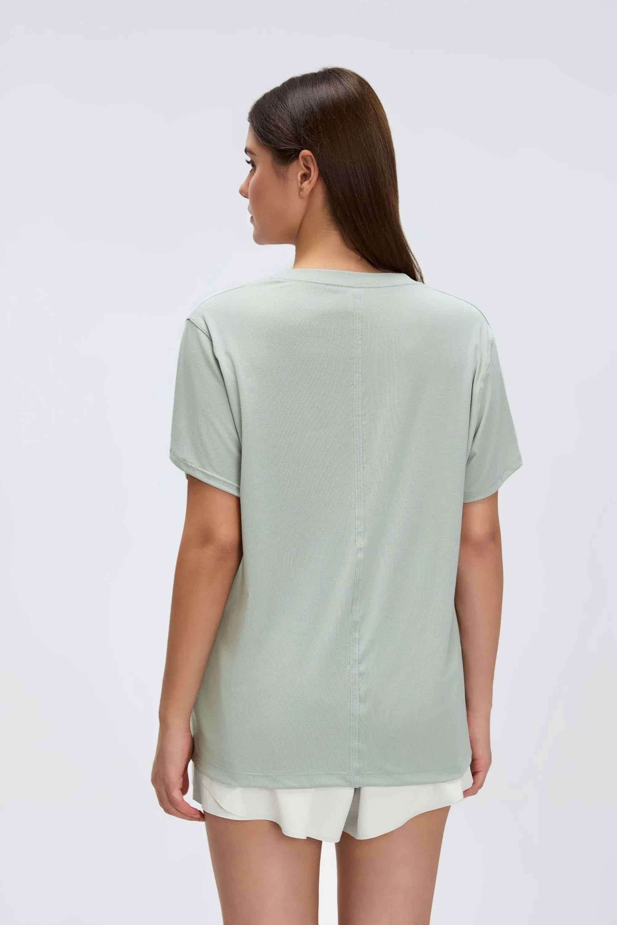Breathable Solid Color Workout Tee