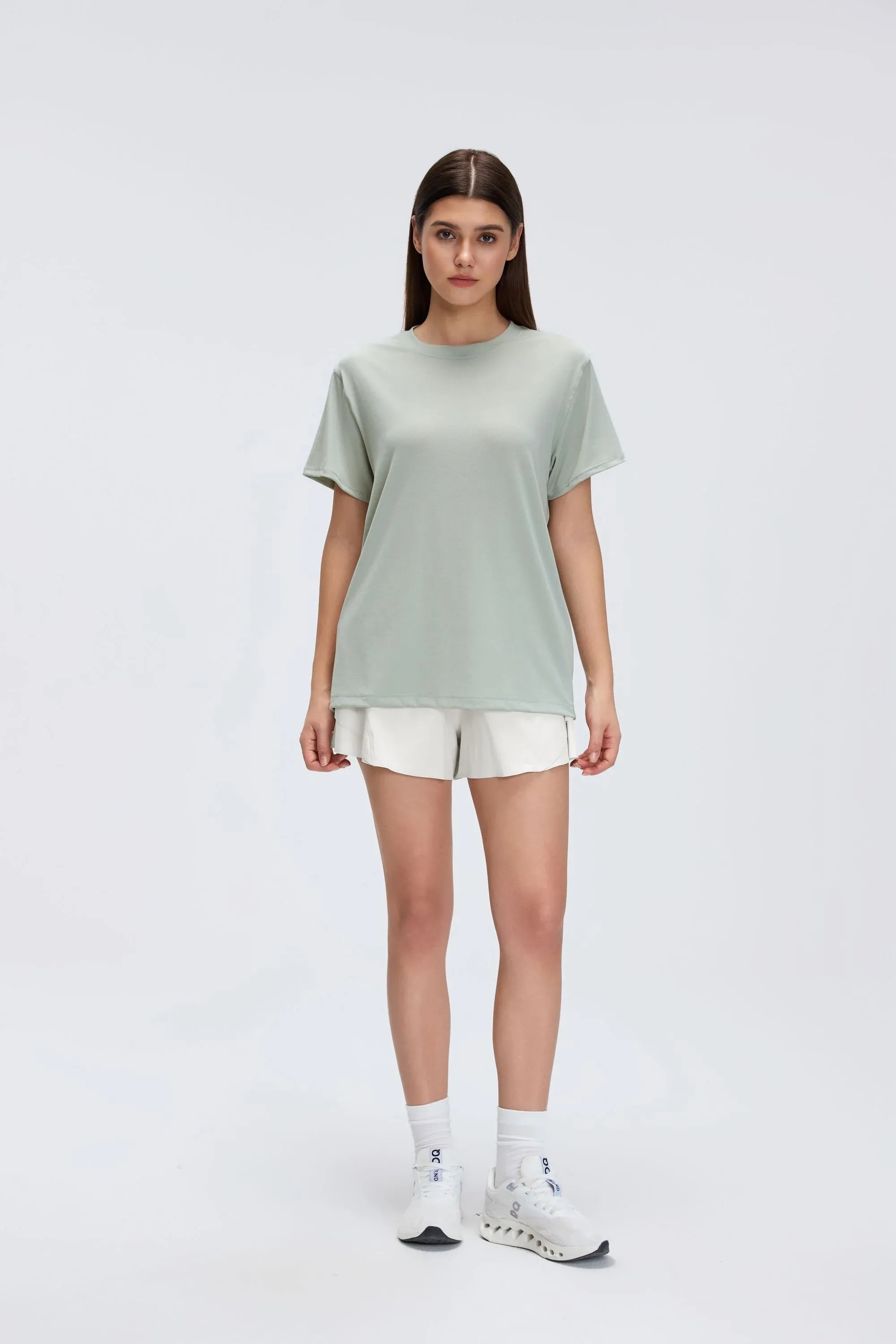 Breathable Solid Color Workout Tee