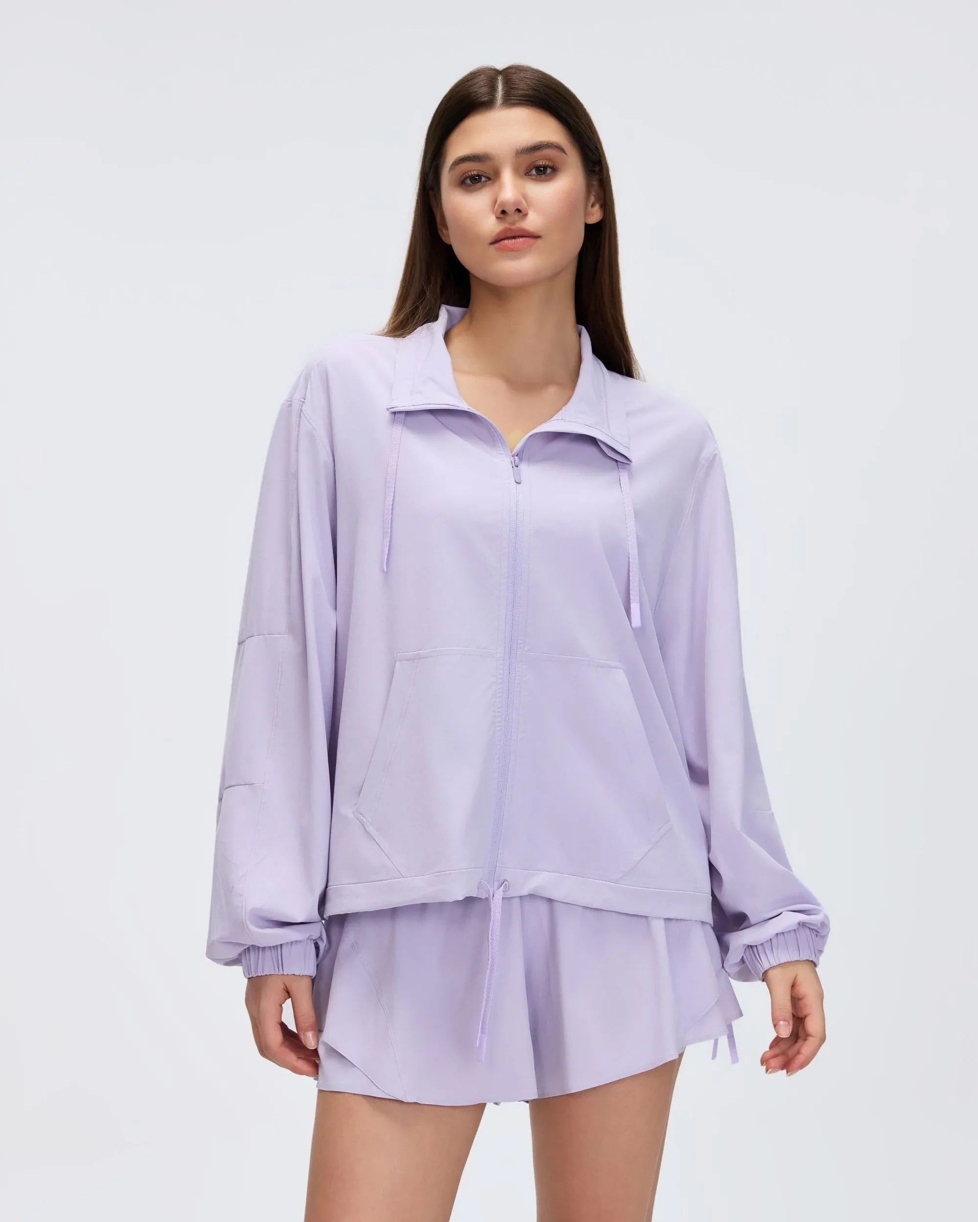 Spring Stand-Collar Relaxed Jacket