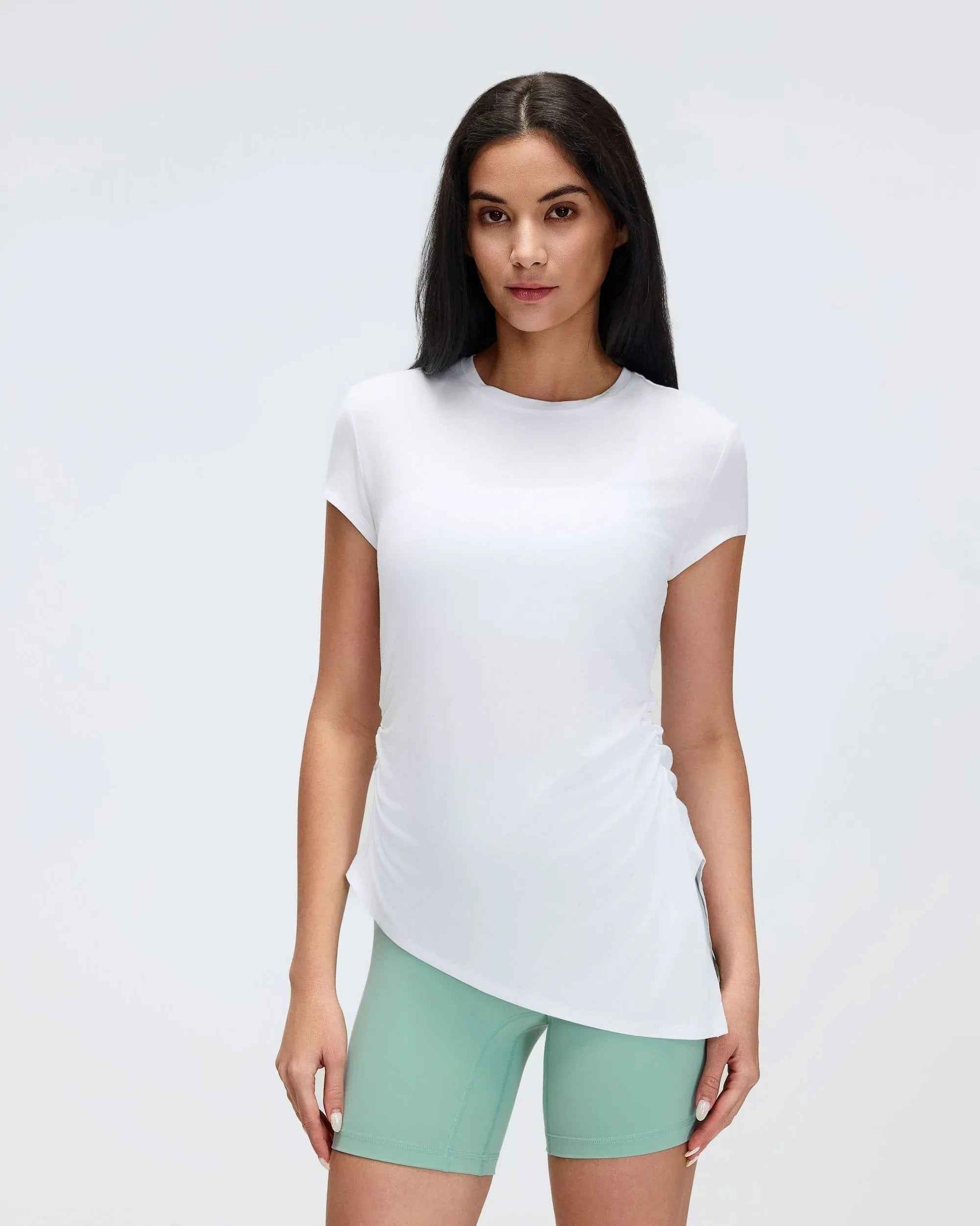Cropped Seamless Yoga Tee