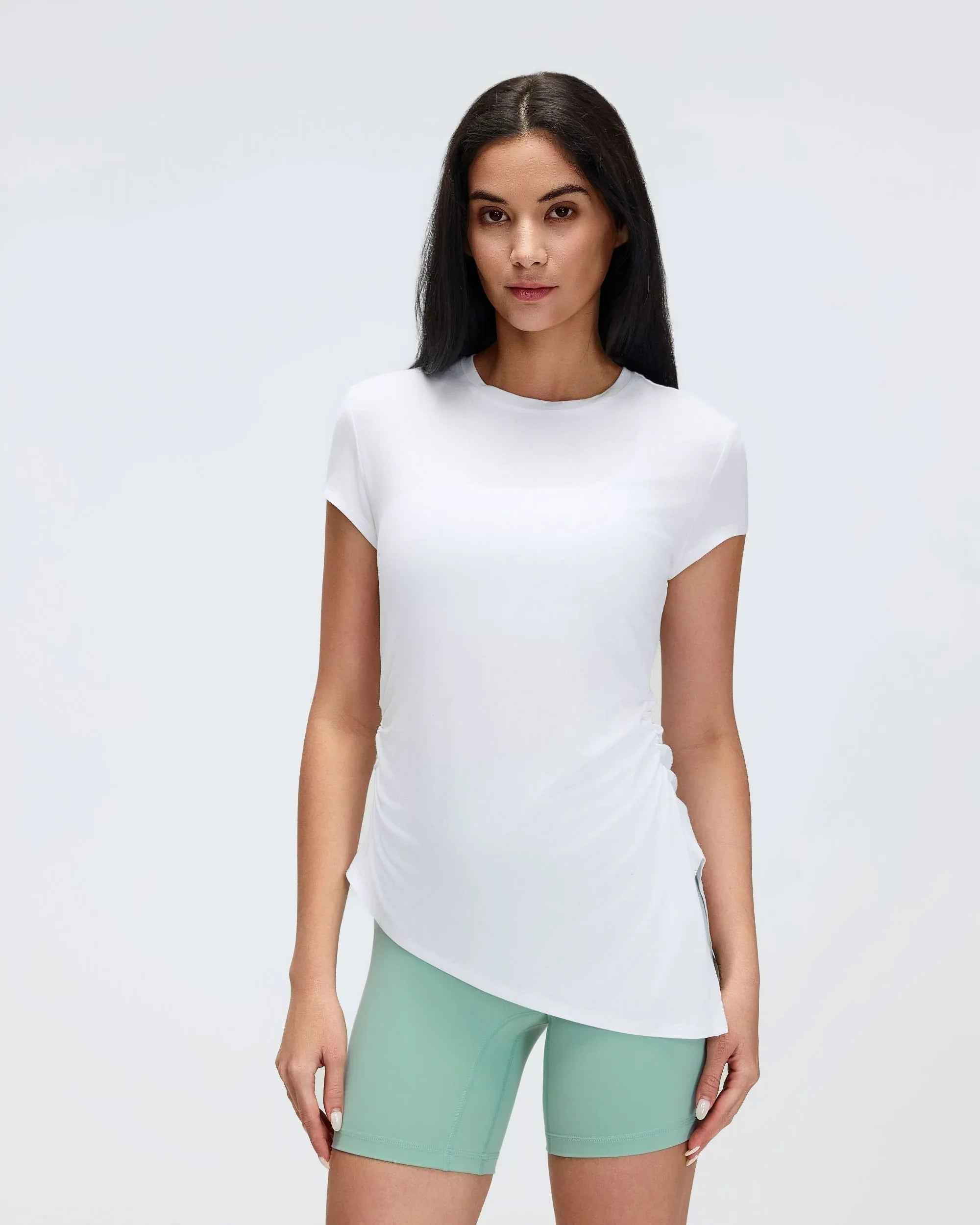 Cropped Seamless Yoga Tee