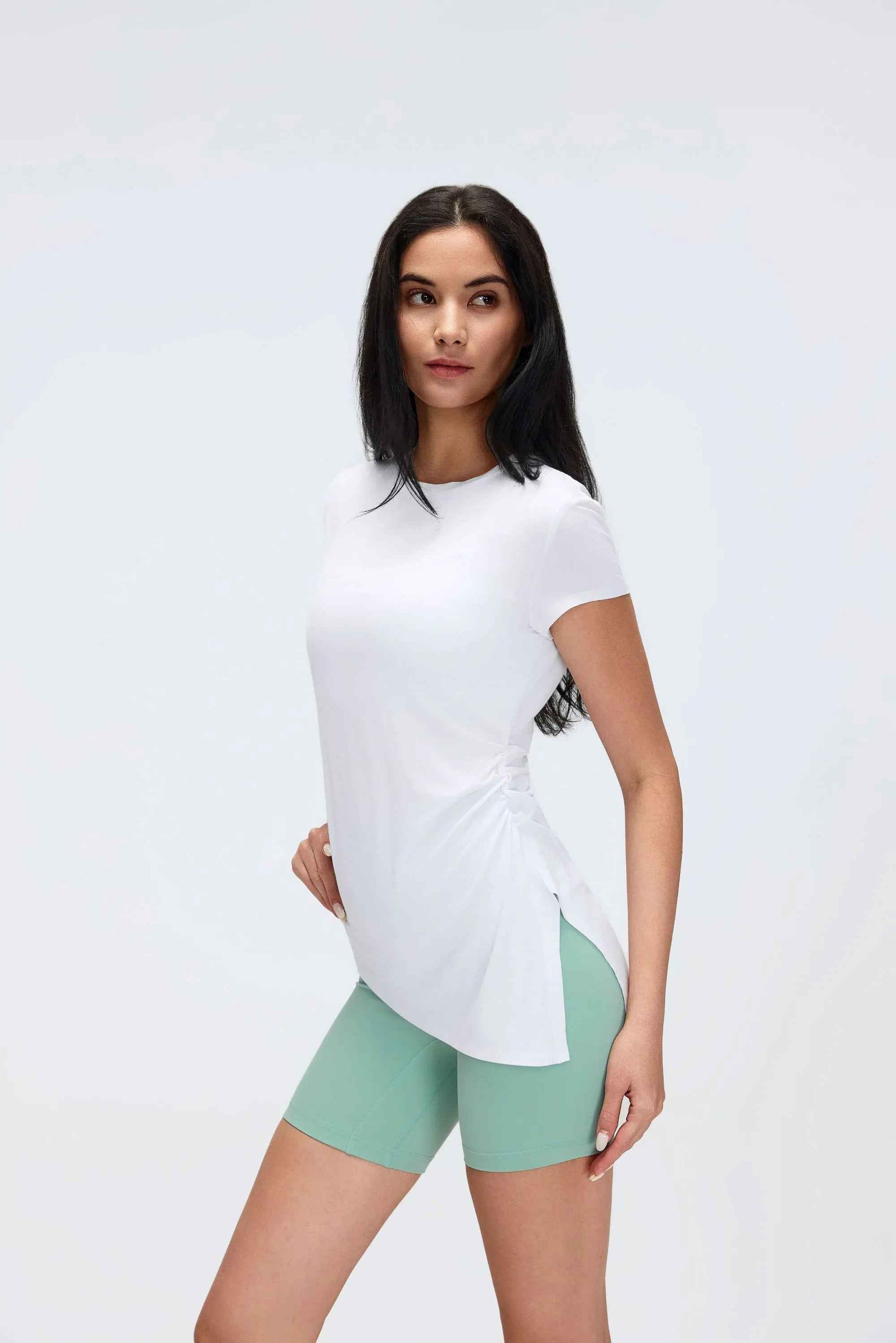 Cropped Seamless Yoga Tee