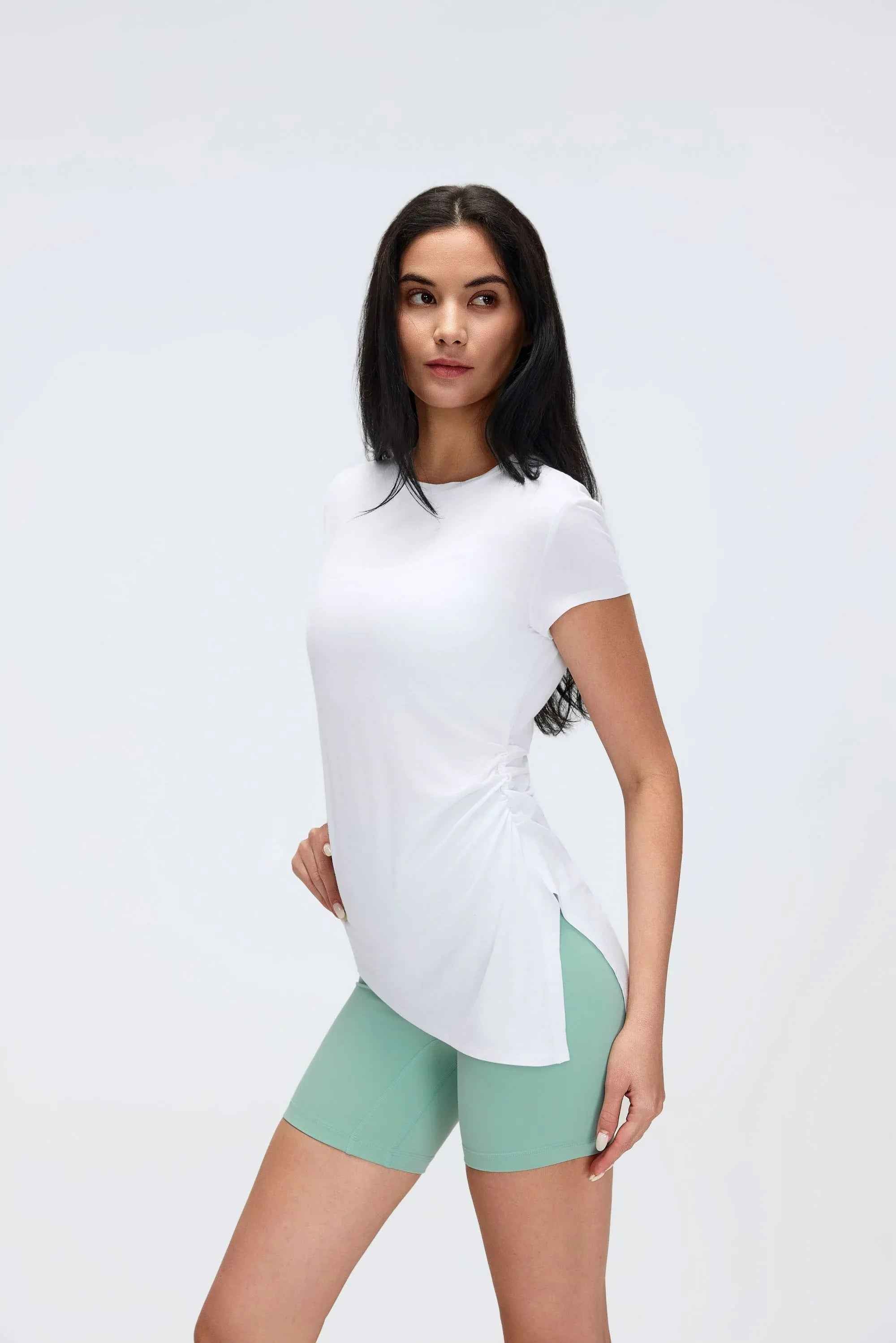 Cropped Seamless Yoga Tee