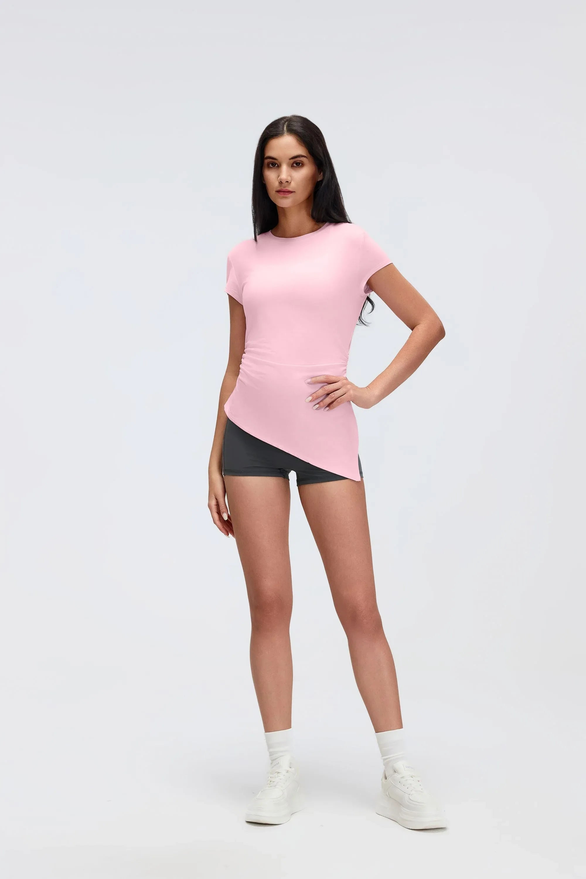 Cropped Seamless Yoga Tee