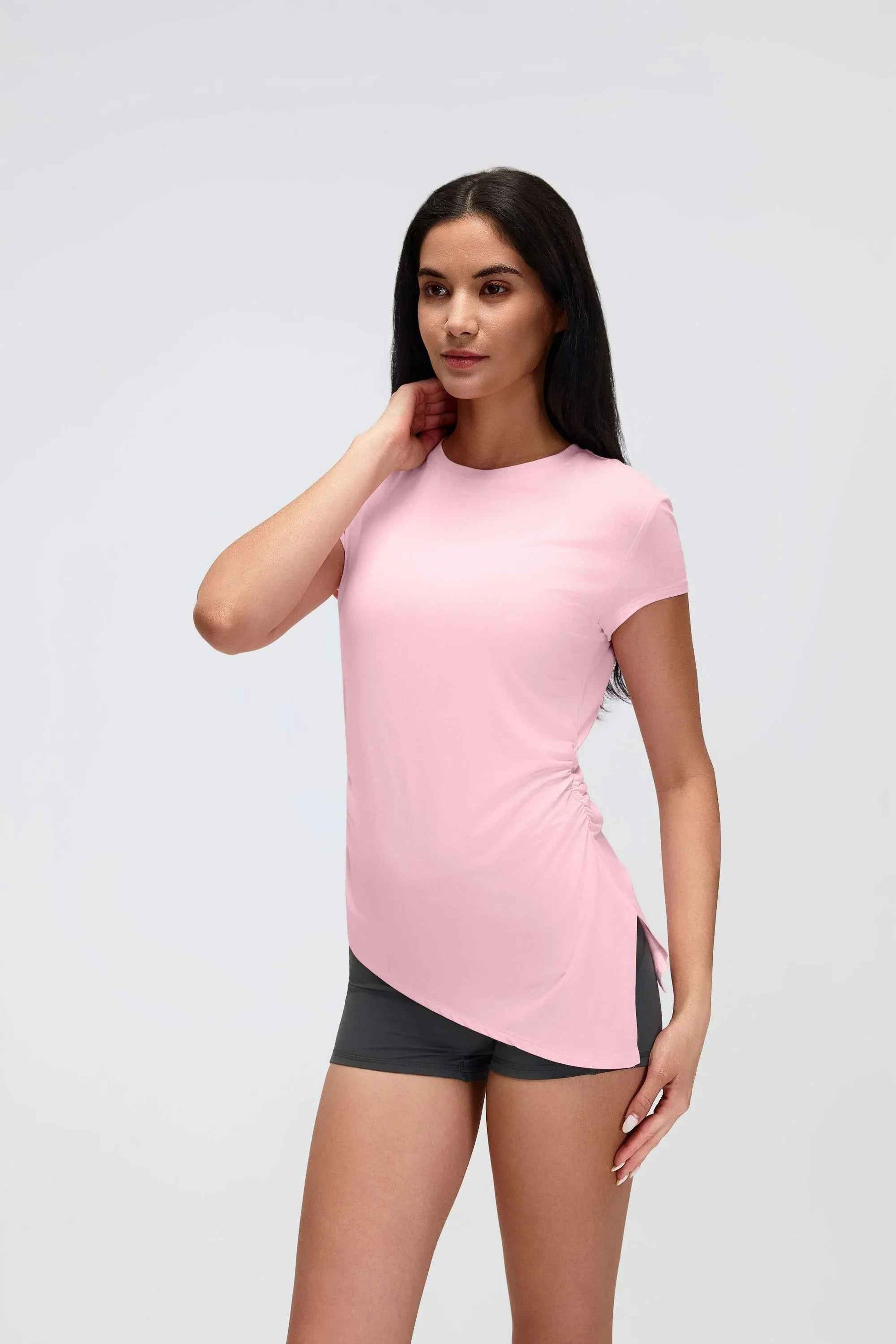 Cropped Seamless Yoga Tee