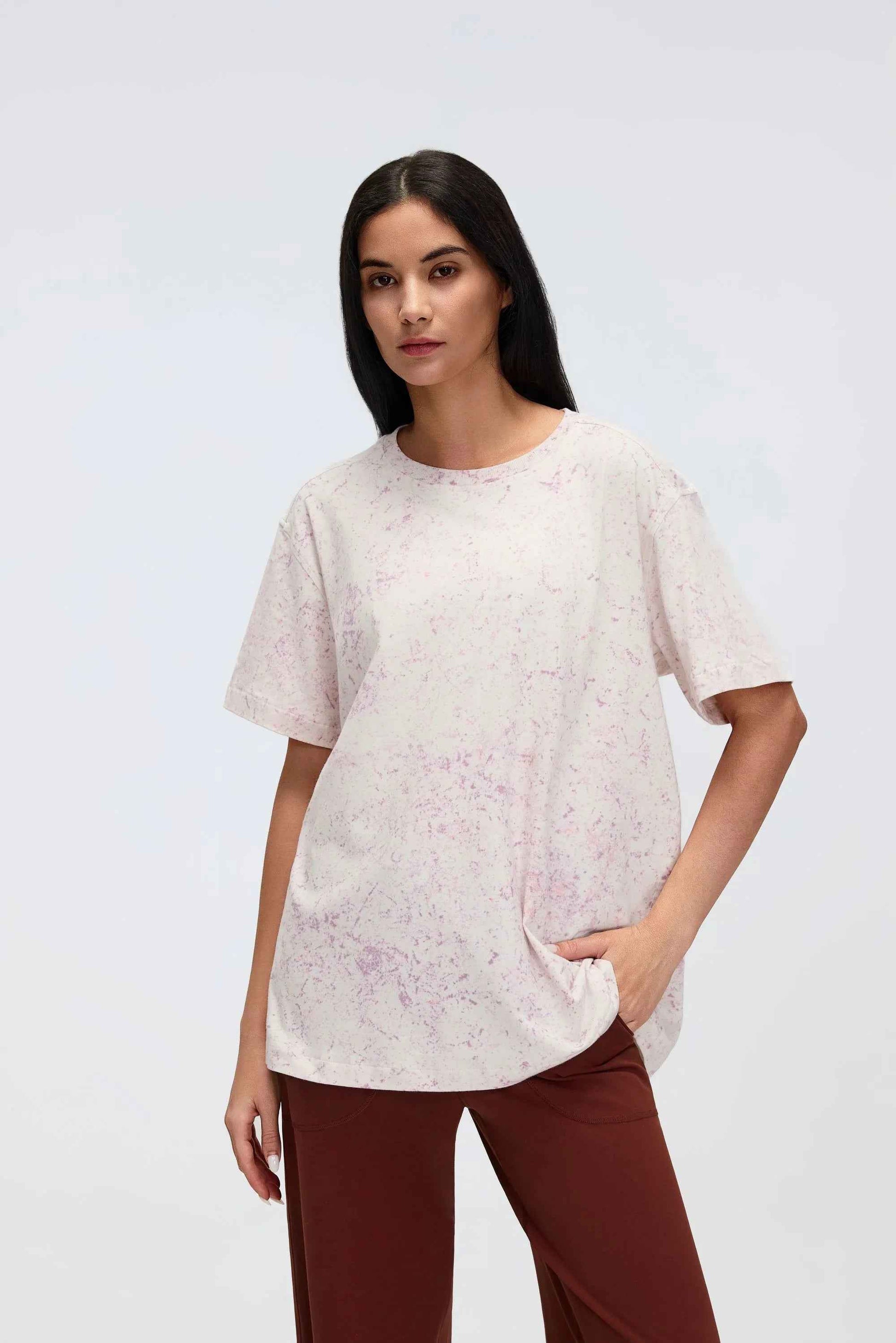 Relaxed Fit Cropped Yoga Tee