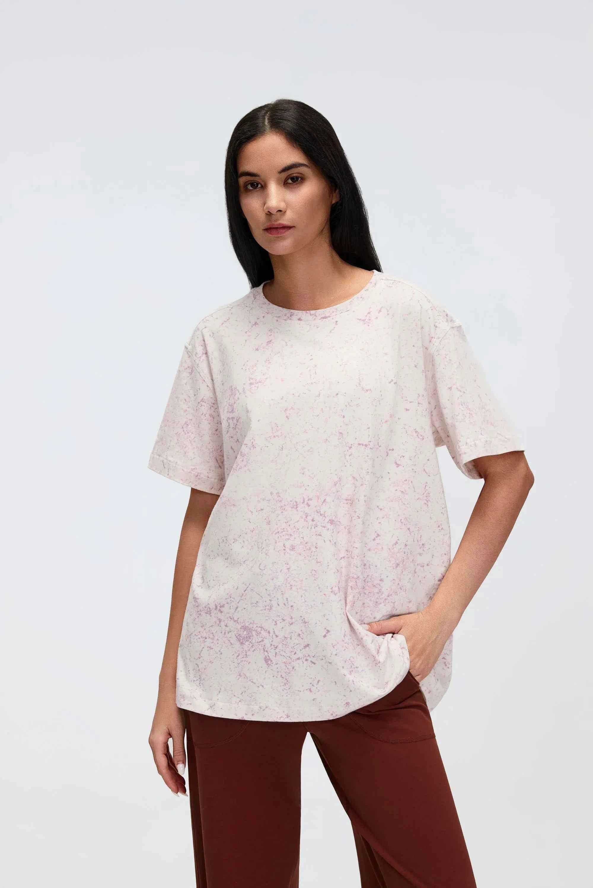 Relaxed Fit Cropped Yoga Tee
