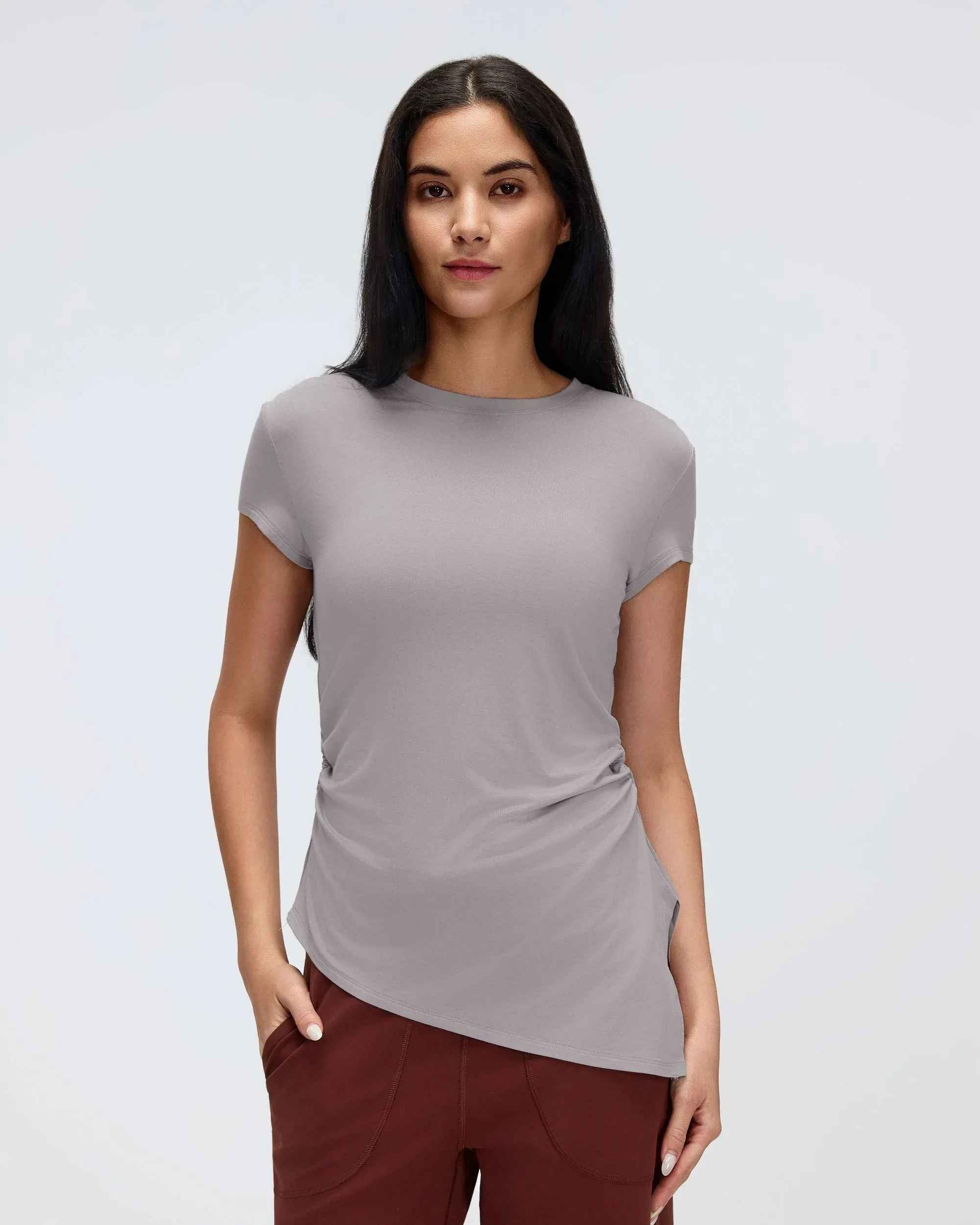 Cropped Seamless Yoga Tee
