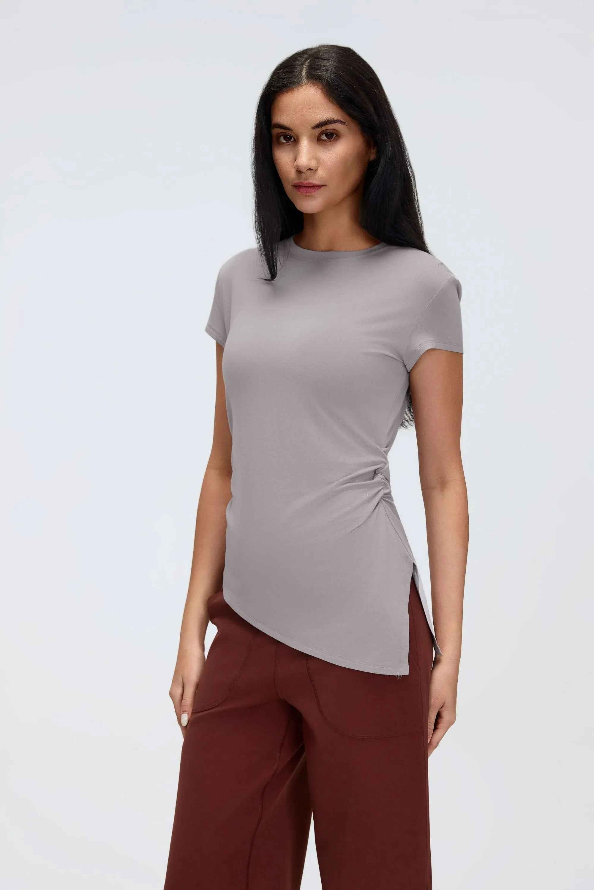 Cropped Seamless Yoga Tee