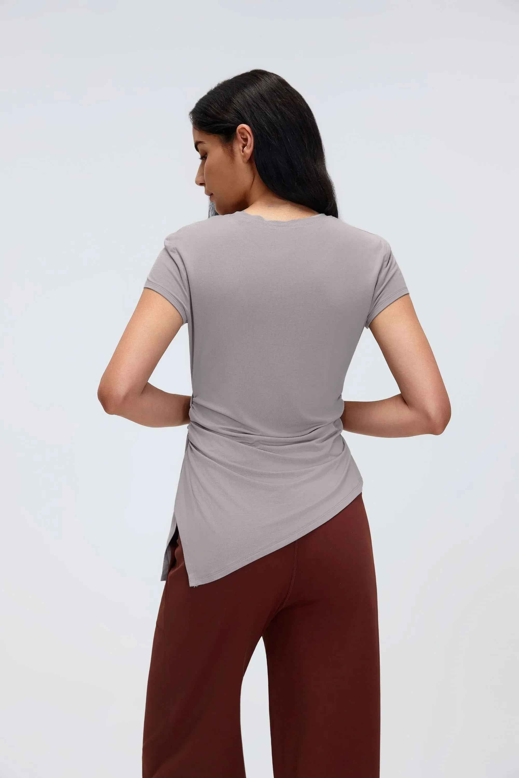 Cropped Seamless Yoga Tee