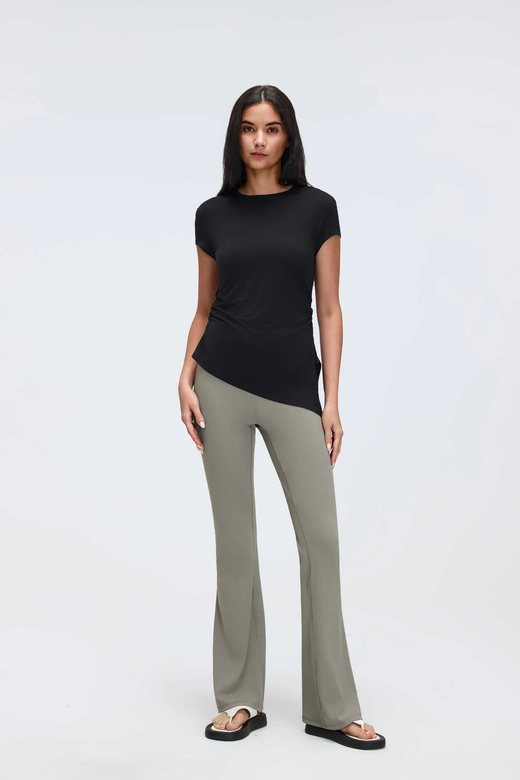 Cropped Seamless Yoga Tee