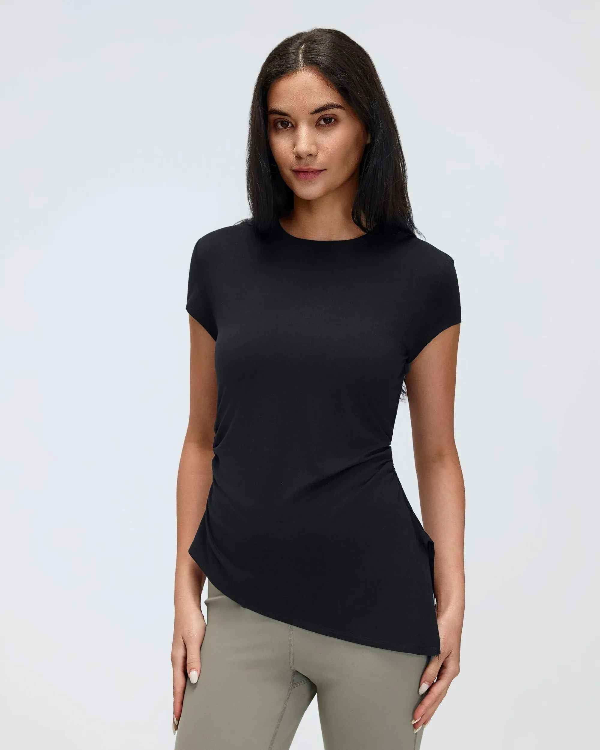 Cropped Seamless Yoga Tee