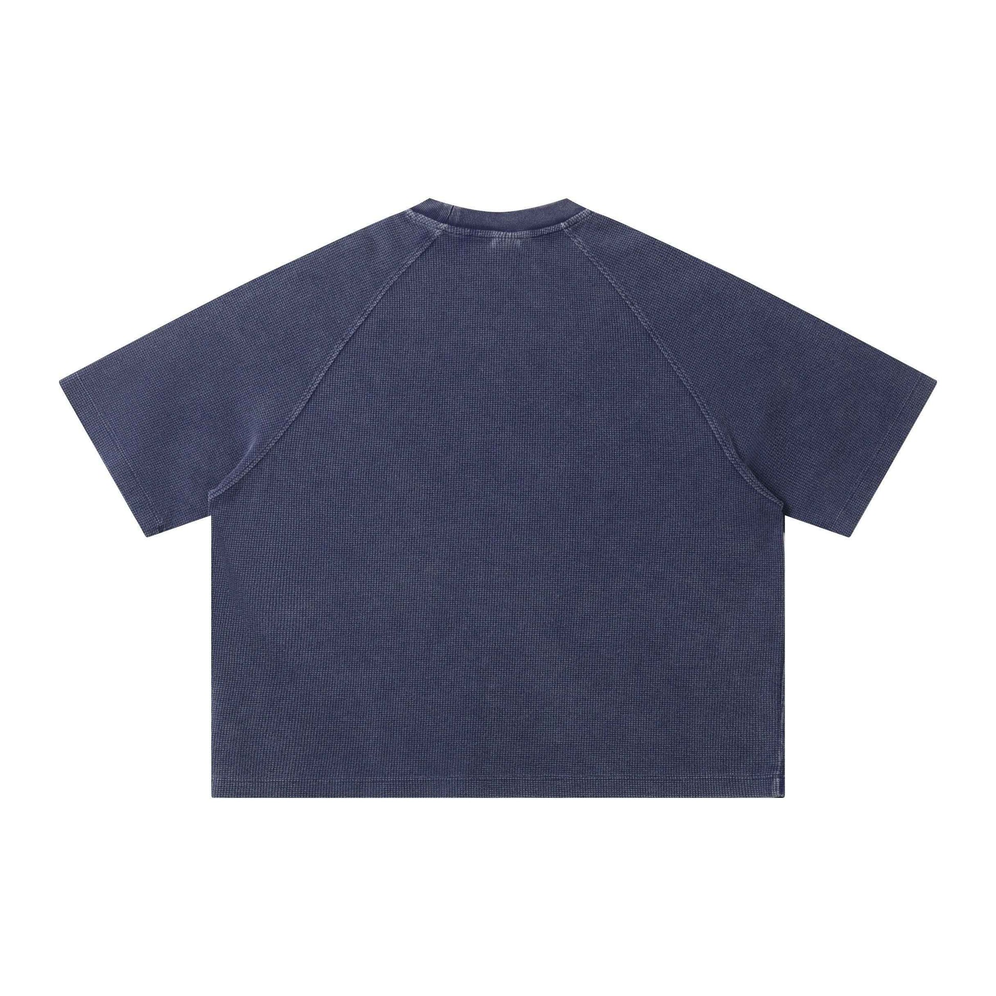 Boxy Washed Waffle Raglan T-Shirt