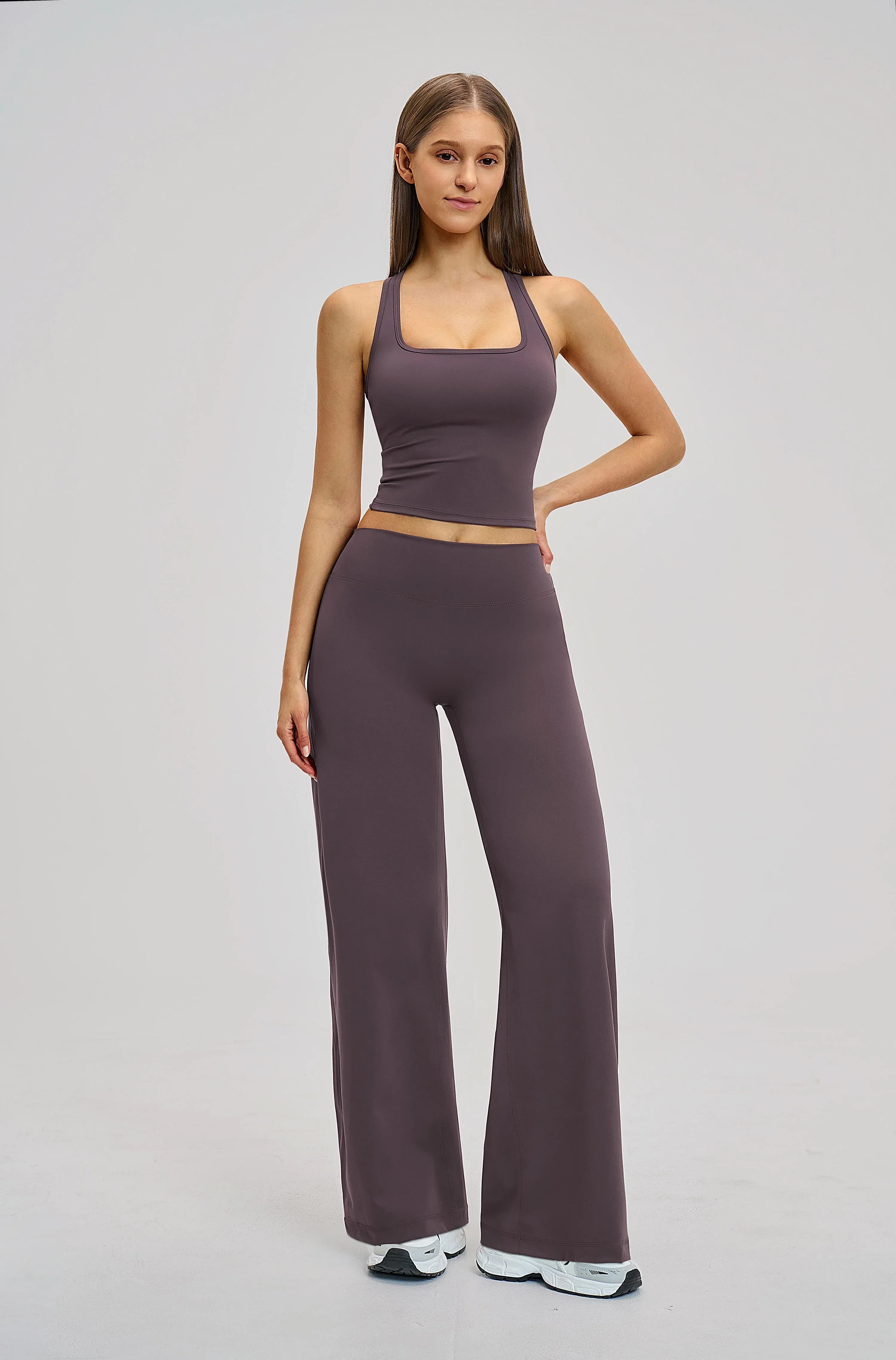 Brushed Wide-Leg Sweatpants