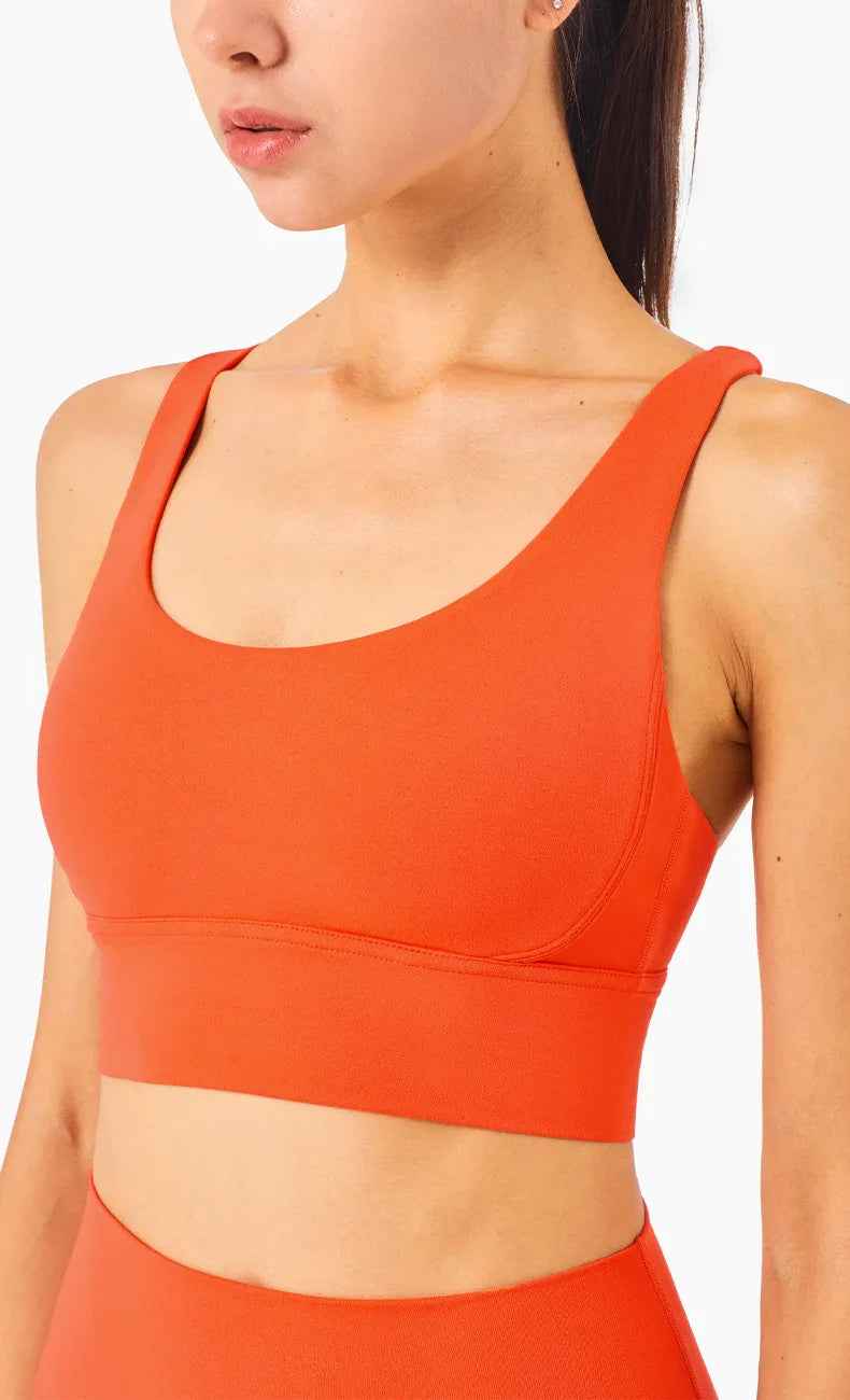 Cross-Back Sculpting Sports Bra