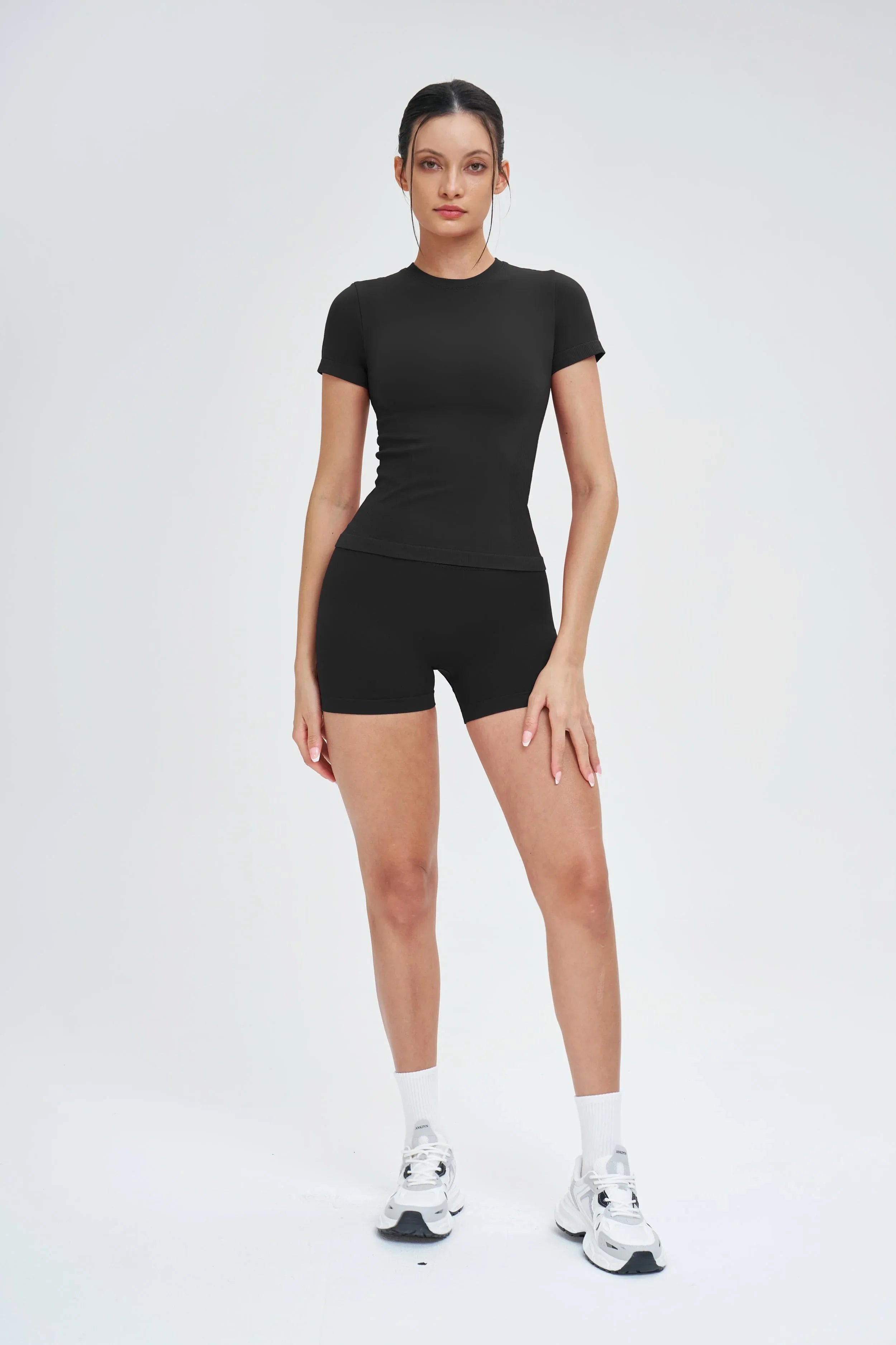 Seamless High-Waist Yoga Shorts
