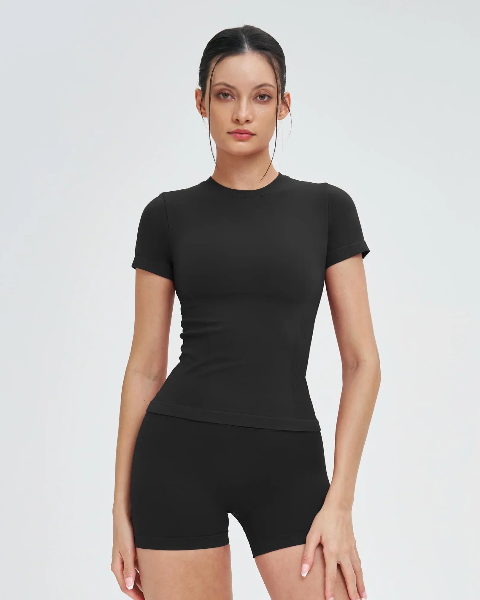 Seamless Short-Sleeve Yoga Tee
