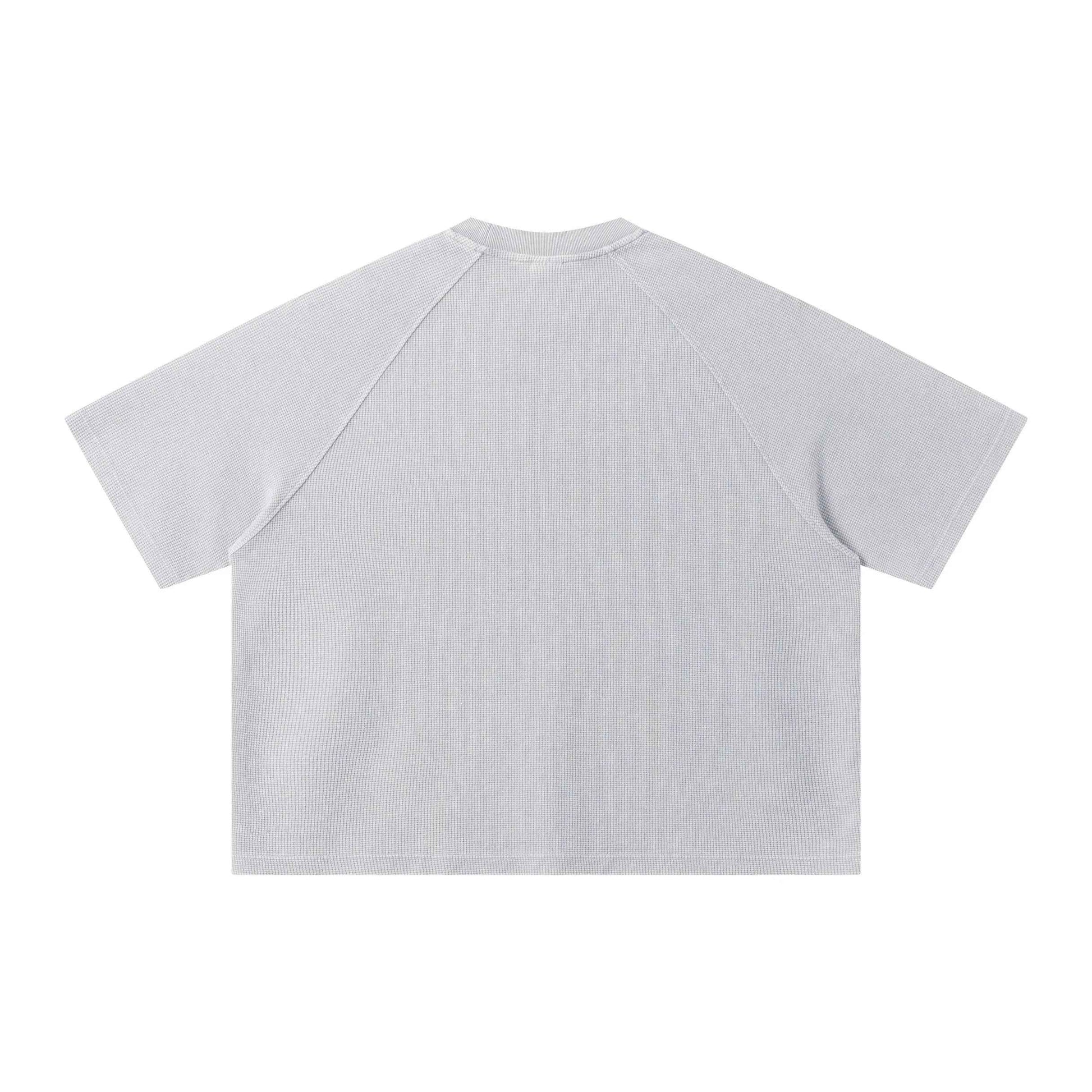 Boxy Washed Waffle Raglan T-Shirt