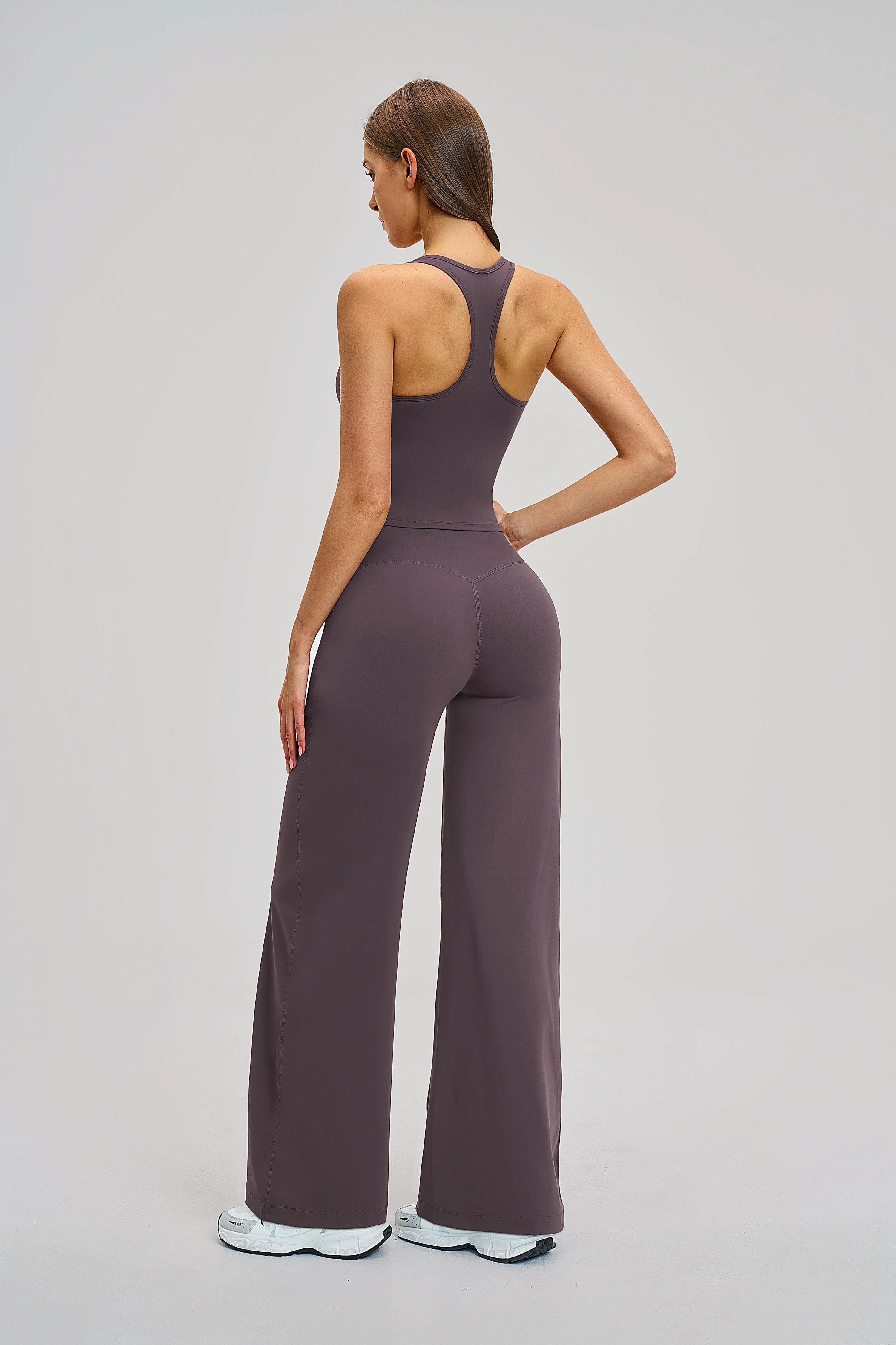 Brushed Wide-Leg Sweatpants