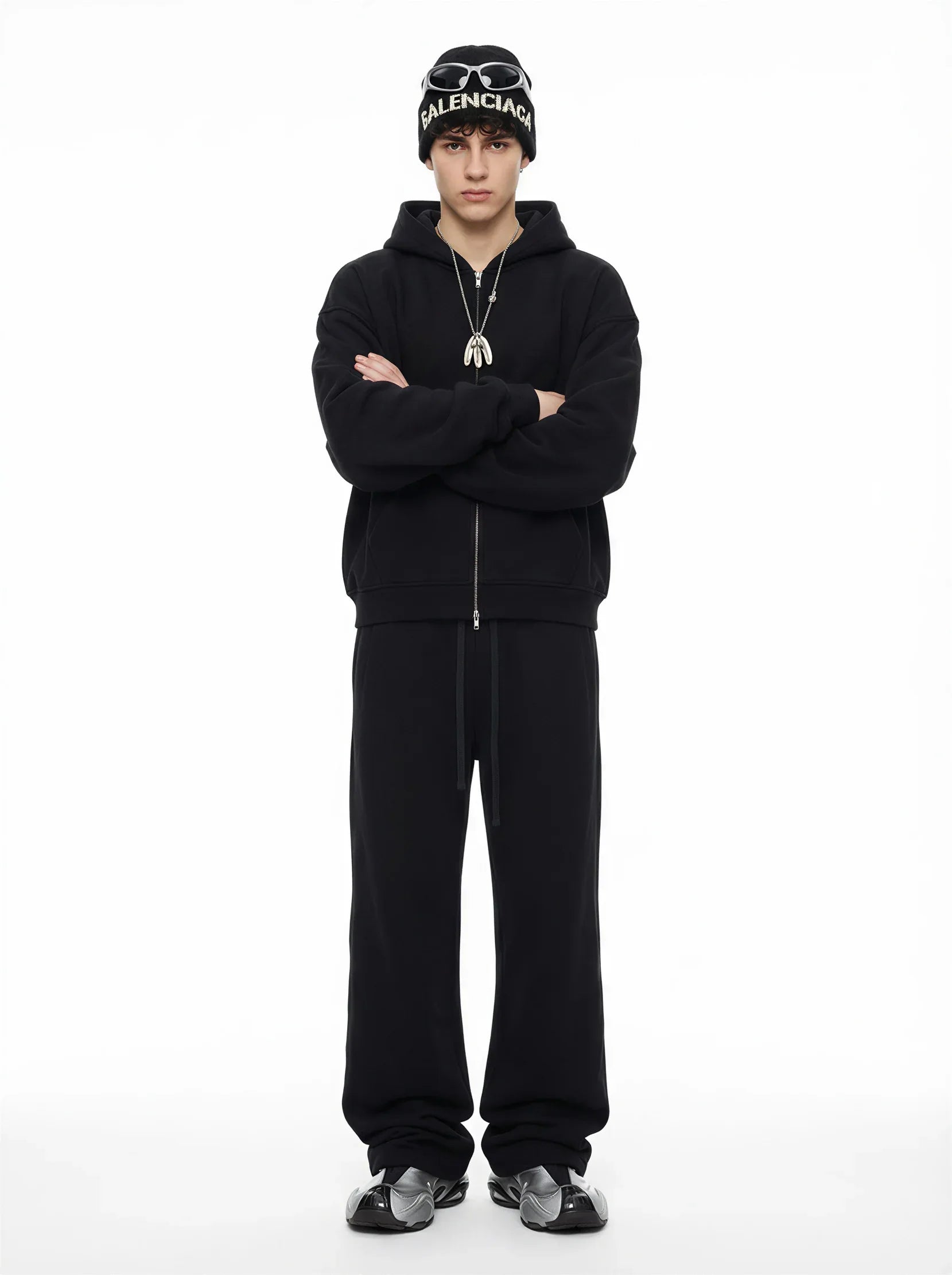 Men’s Double Zipper Oversized Jacket