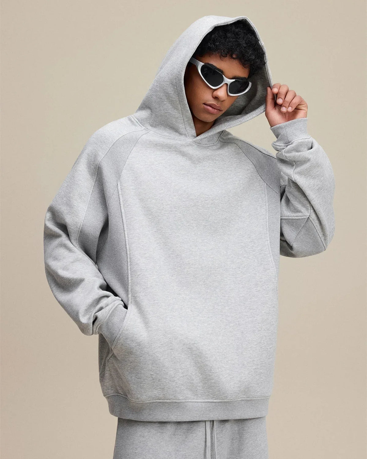 Men’s Loose Fit Patchwork Hoodie