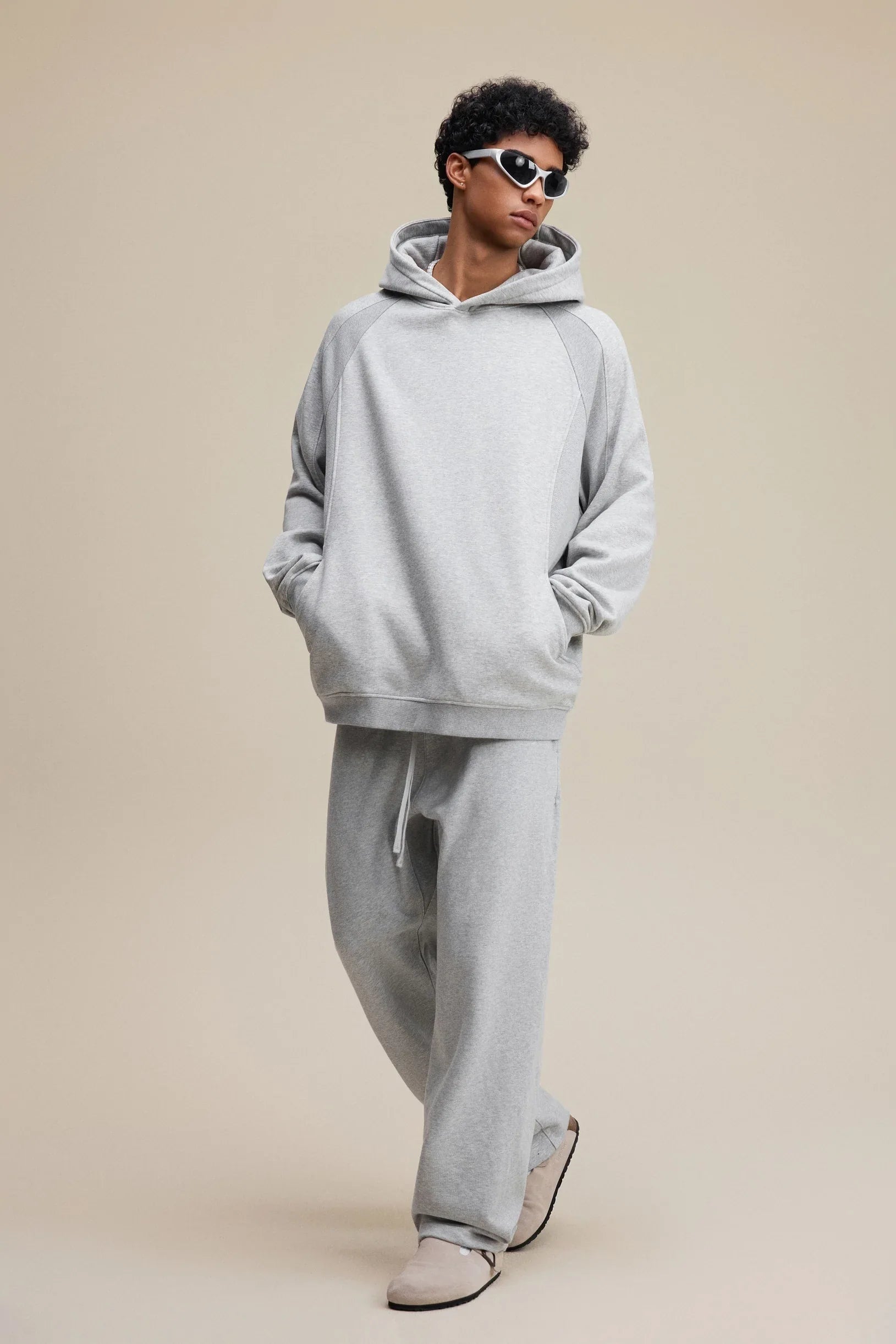 Men’s Loose Fit Patchwork Hoodie