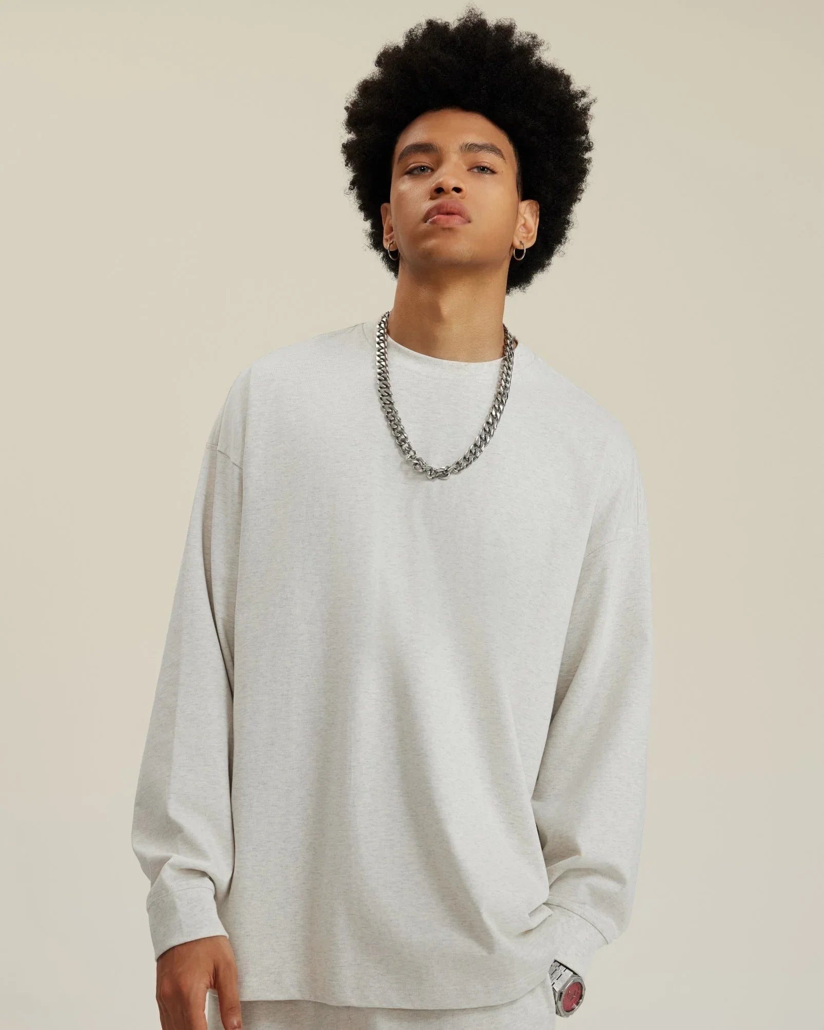 Pure Cotton Oversized Long Sleeve