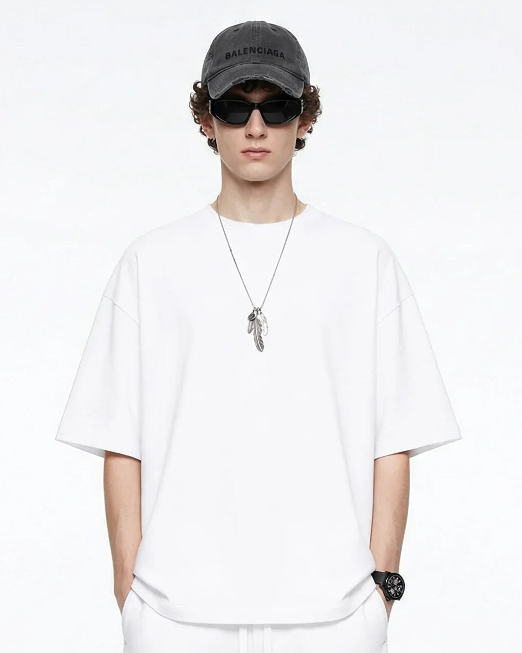 Men’s Oversized Solid Short Sleeve