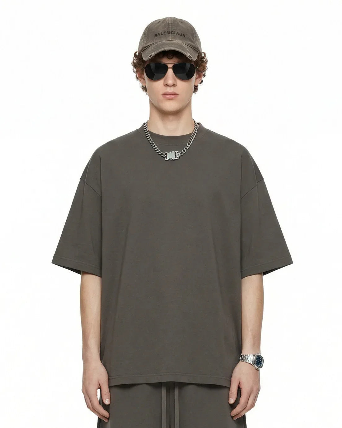 Men’s Oversized Solid Short Sleeve