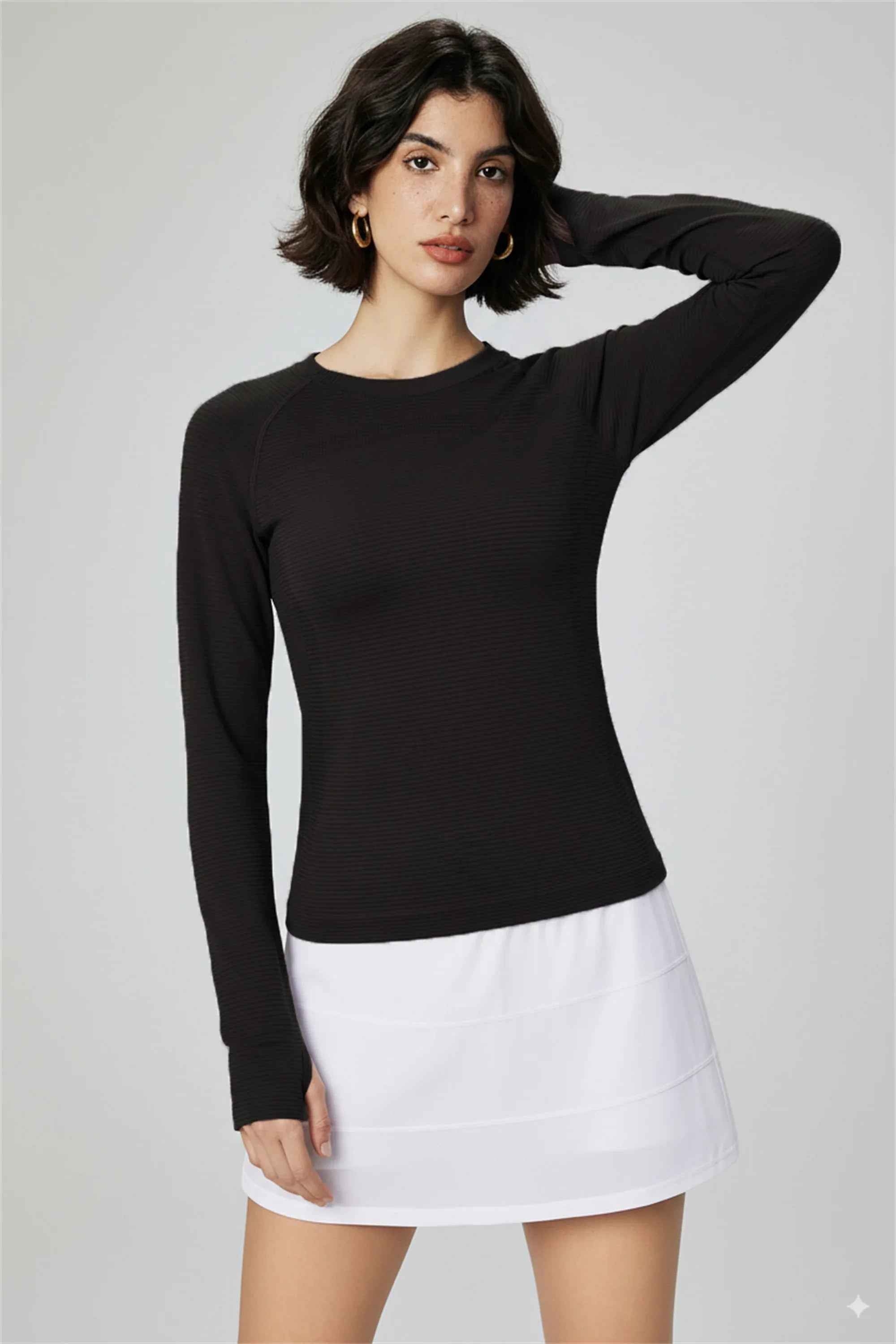 Quick-Dry Long Sleeve Workout Top