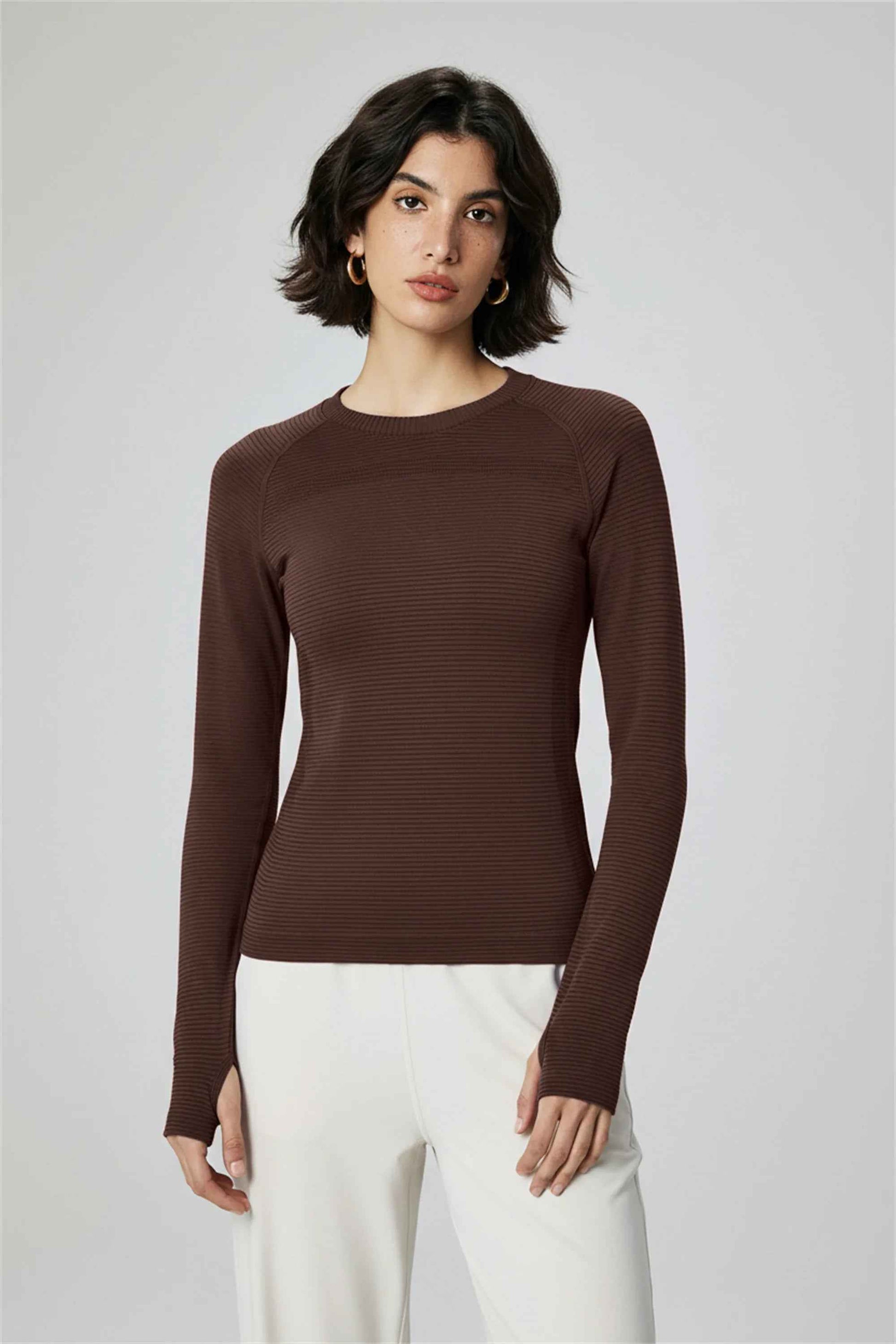 Quick-Dry Long Sleeve Workout Top