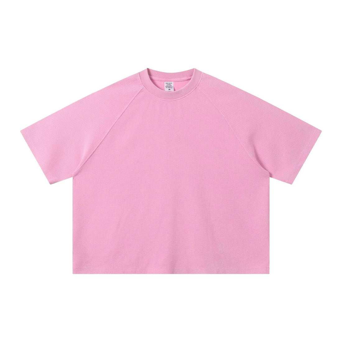 Boxy Washed Waffle Raglan T-Shirt