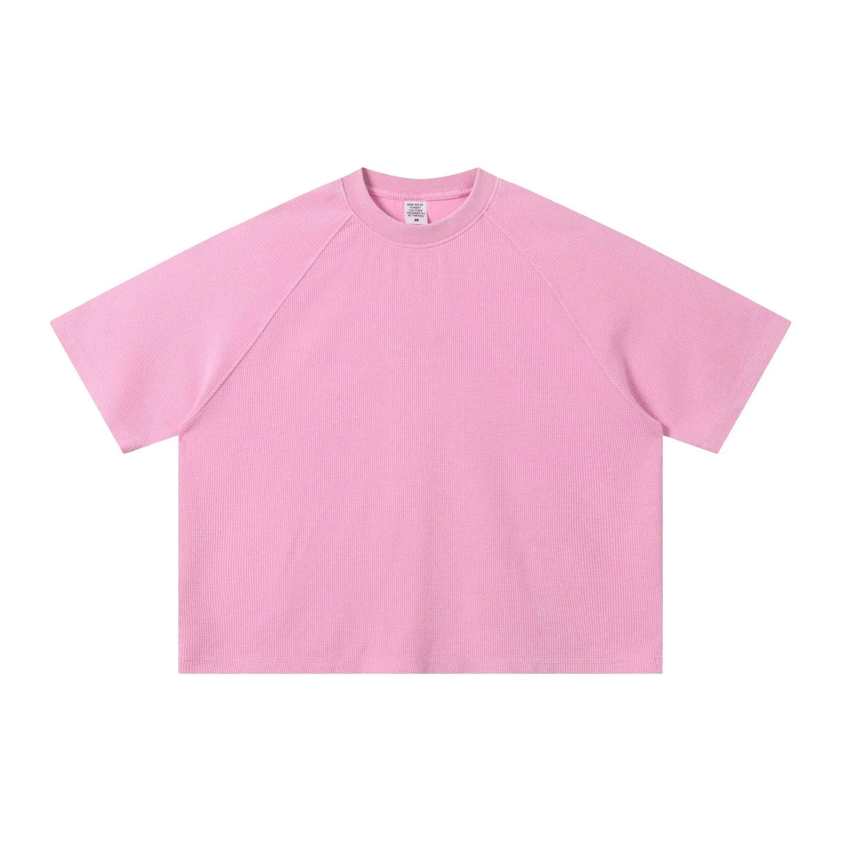 Boxy Washed Waffle Raglan T-Shirt