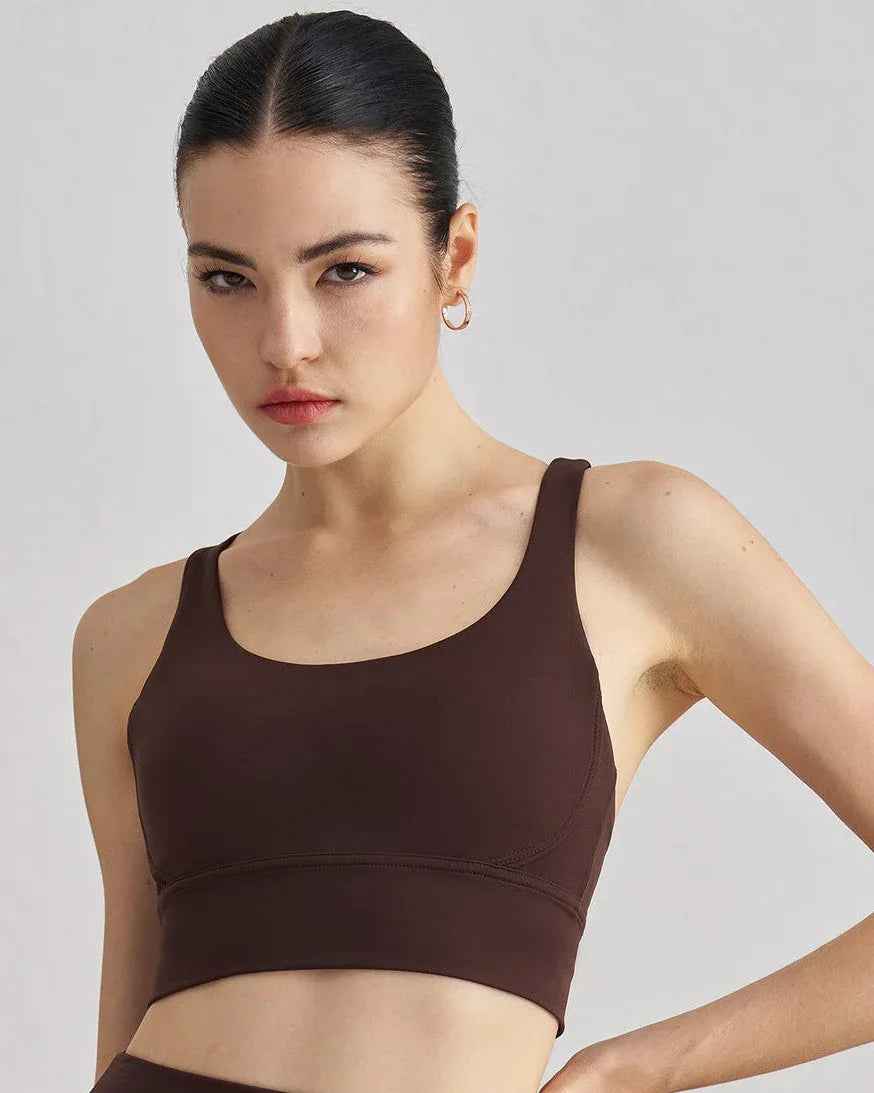 Cross-Back Sculpting Sports Bra