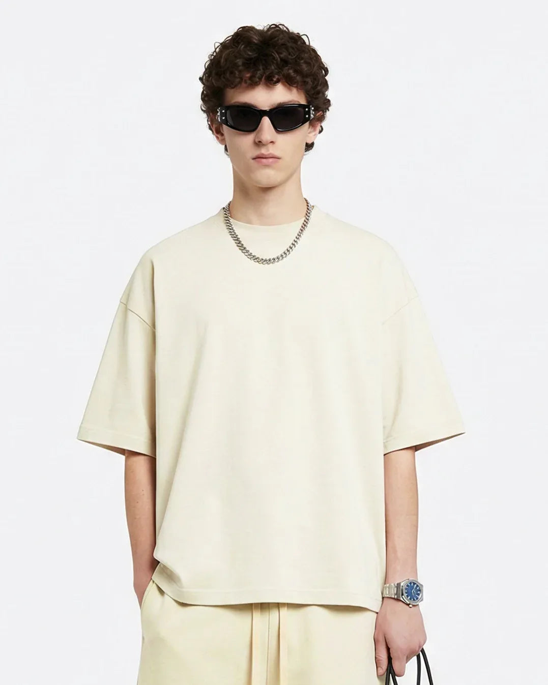 Men’s Oversized Solid Short Sleeve