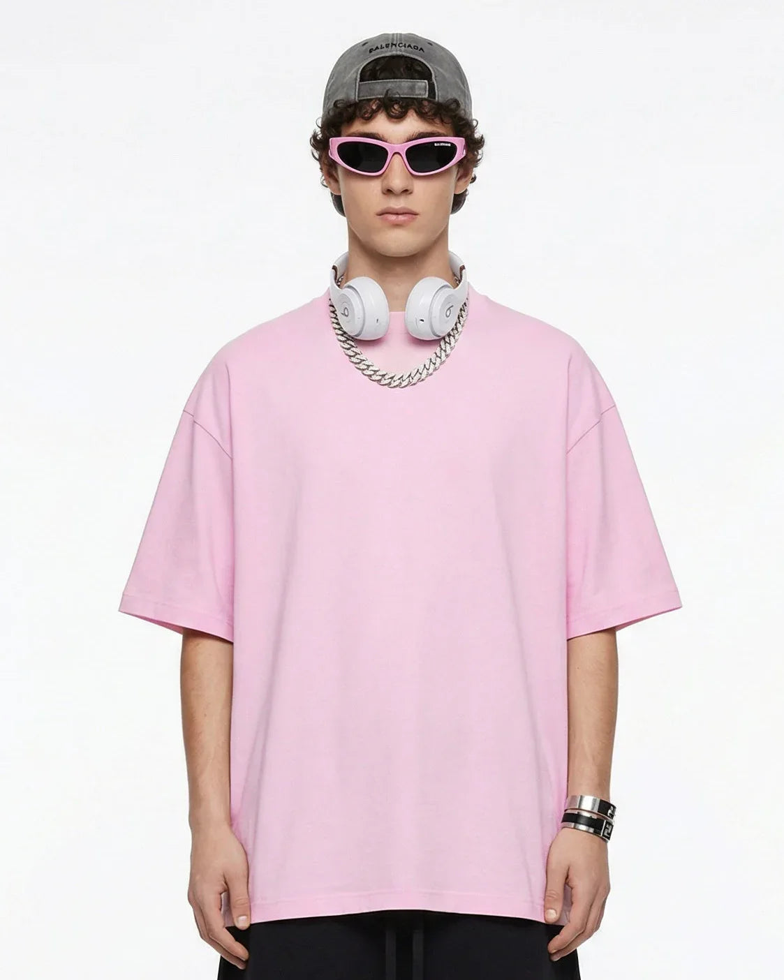 Men’s Oversized Solid Short Sleeve